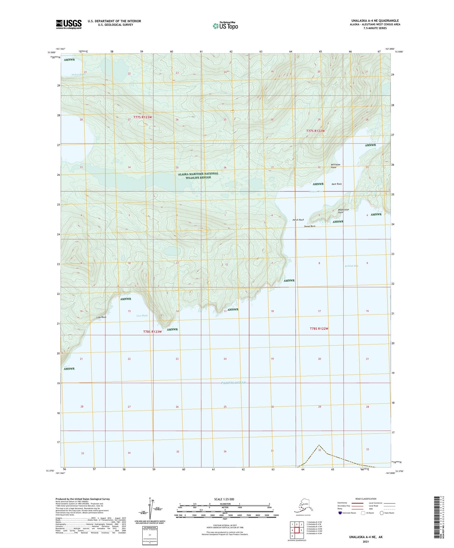 Unalaska A-4 NE Alaska US Topo Map Image
