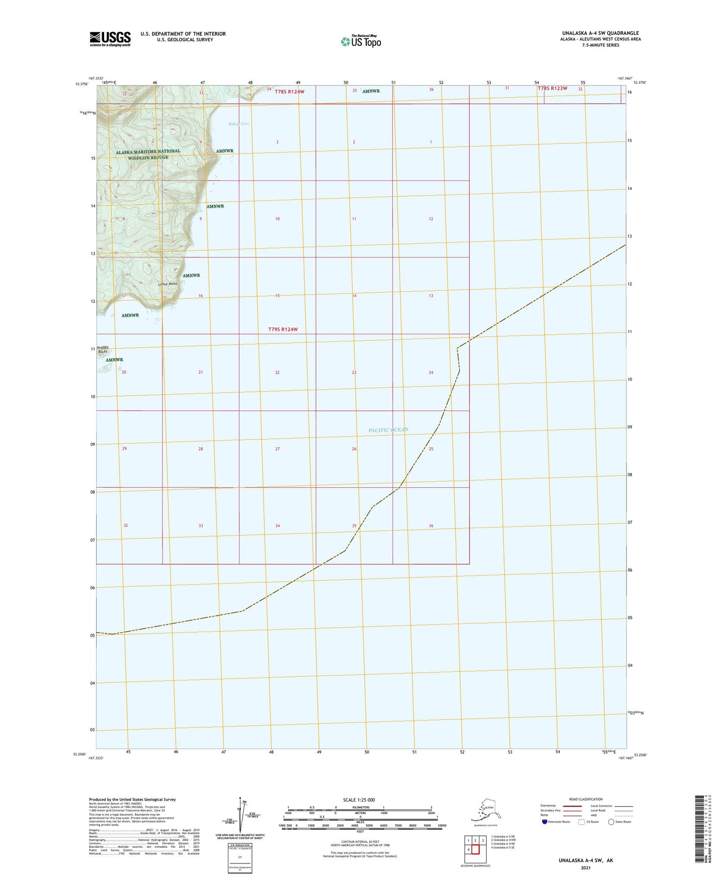 Unalaska A-4 SW Alaska US Topo Map Image