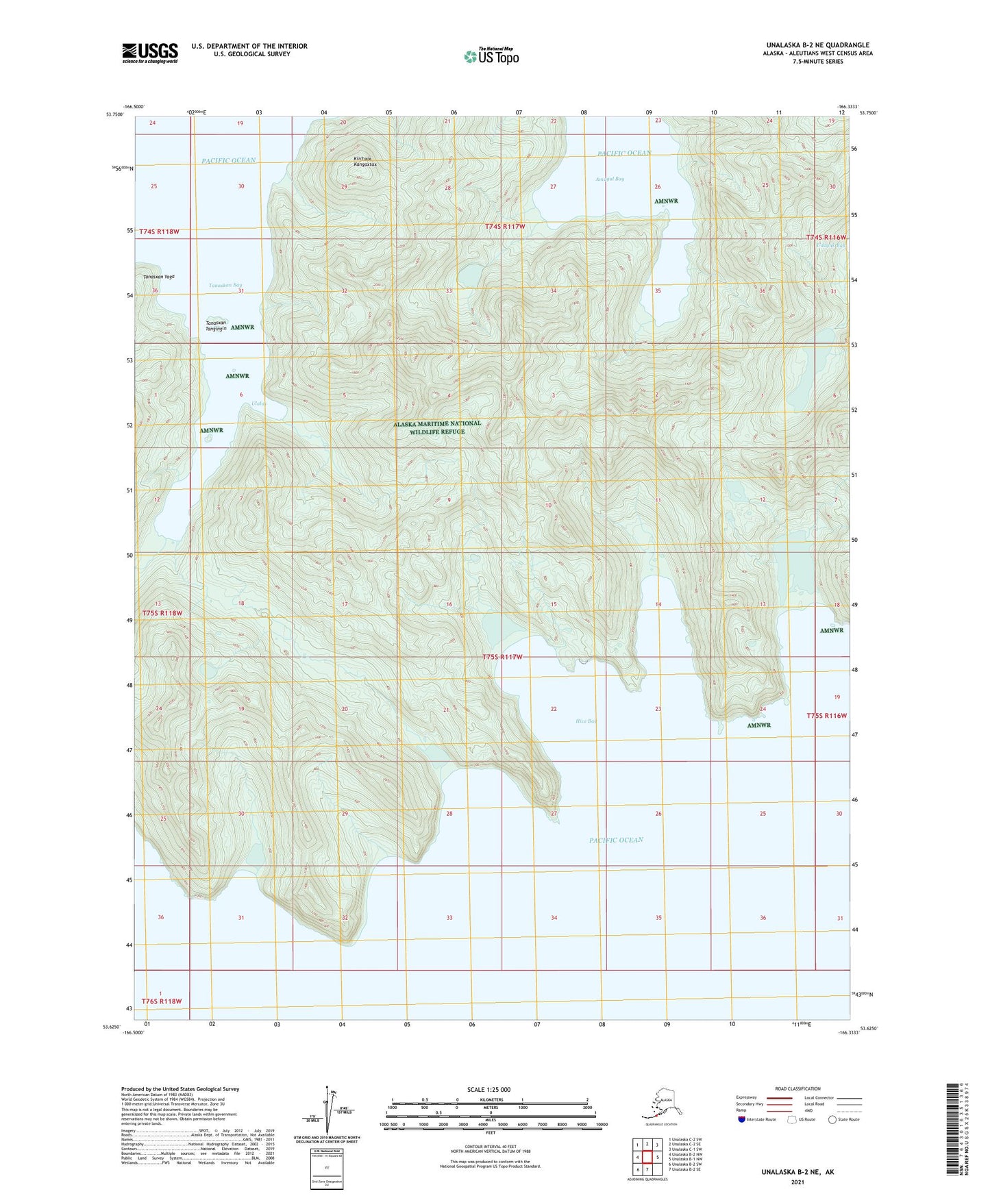 Unalaska B-2 NE Alaska US Topo Map Image