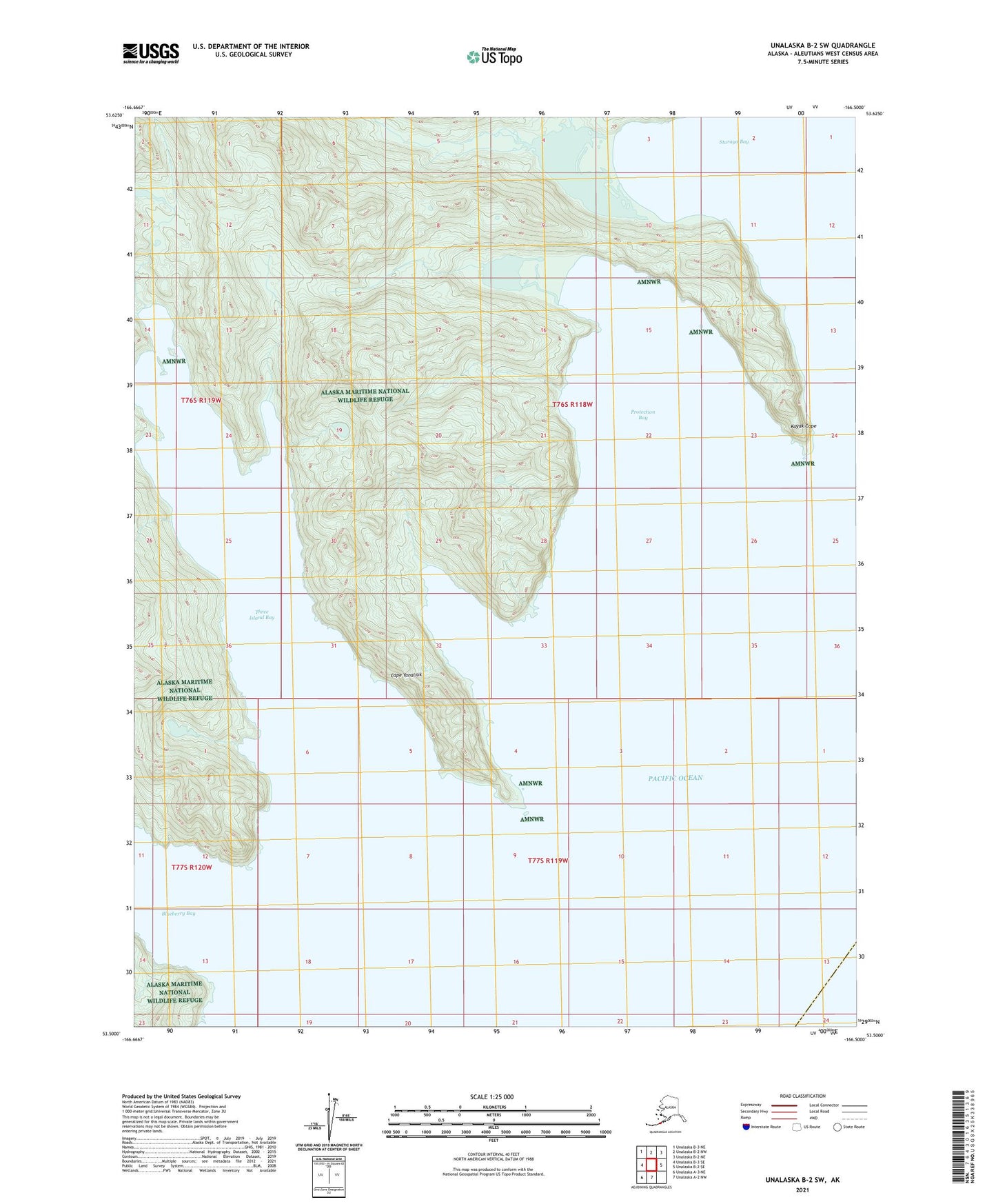 Unalaska B-2 SW Alaska US Topo Map Image