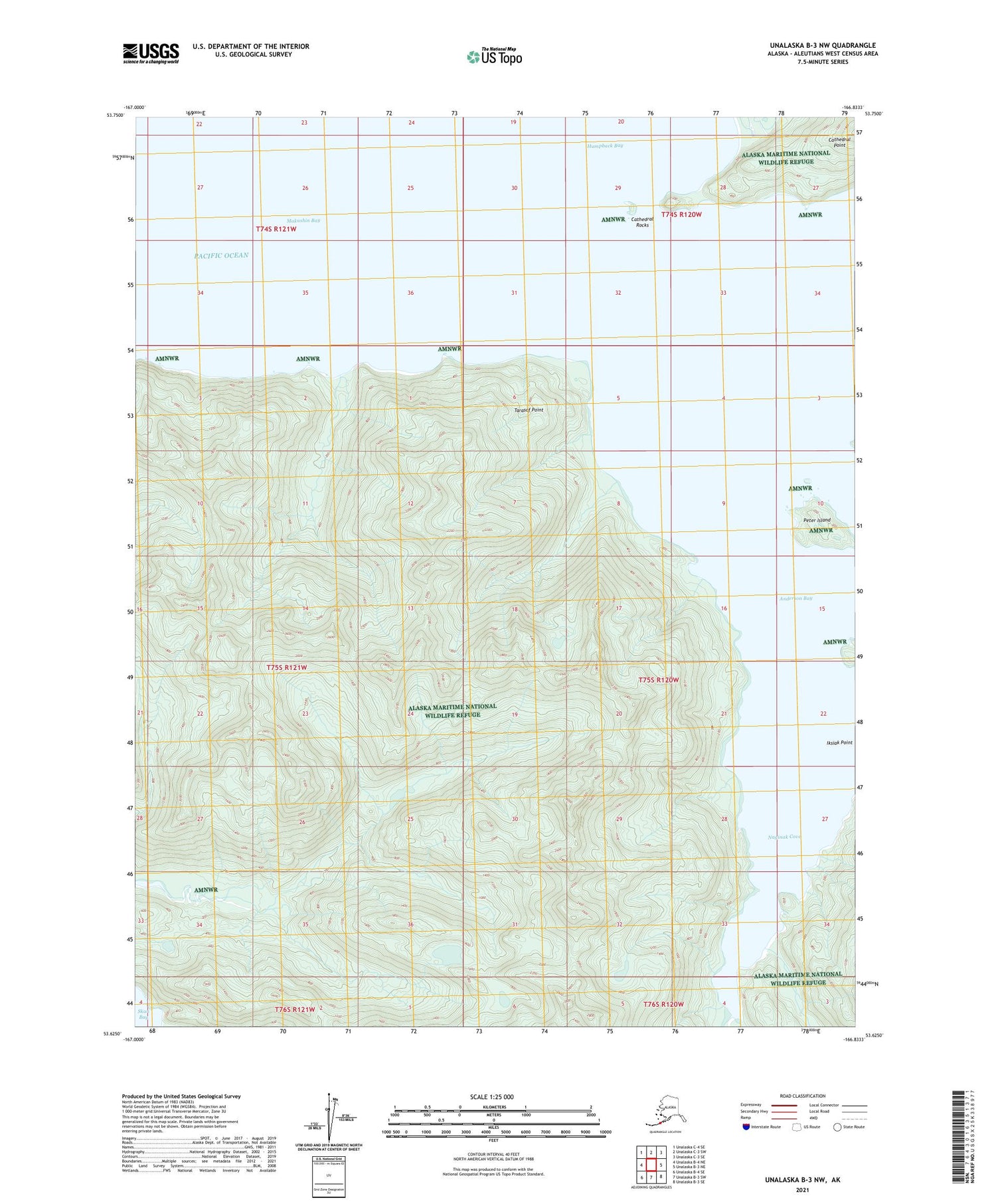 Unalaska B-3 NW Alaska US Topo Map Image