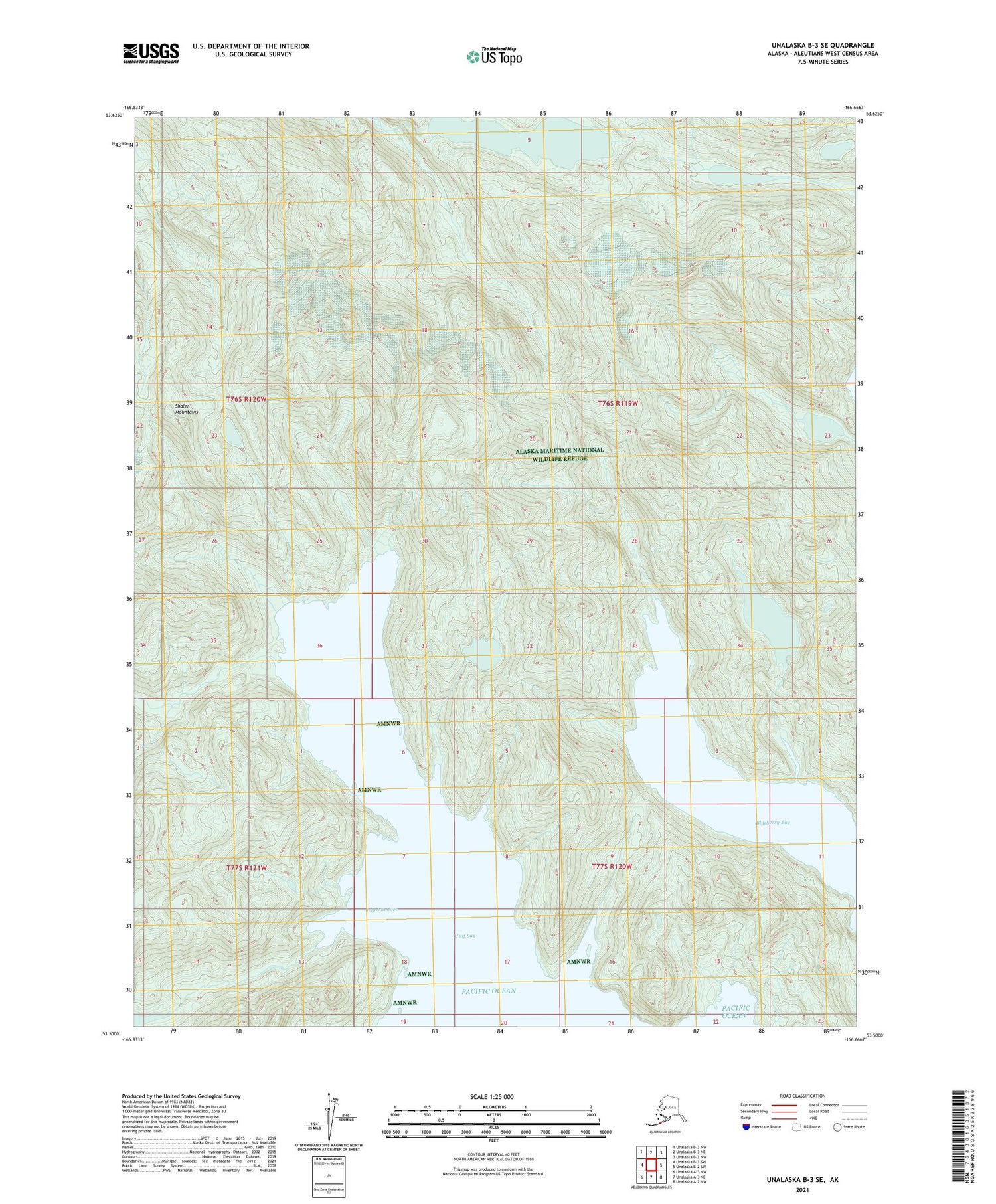 Unalaska B-3 SE Alaska US Topo Map Image