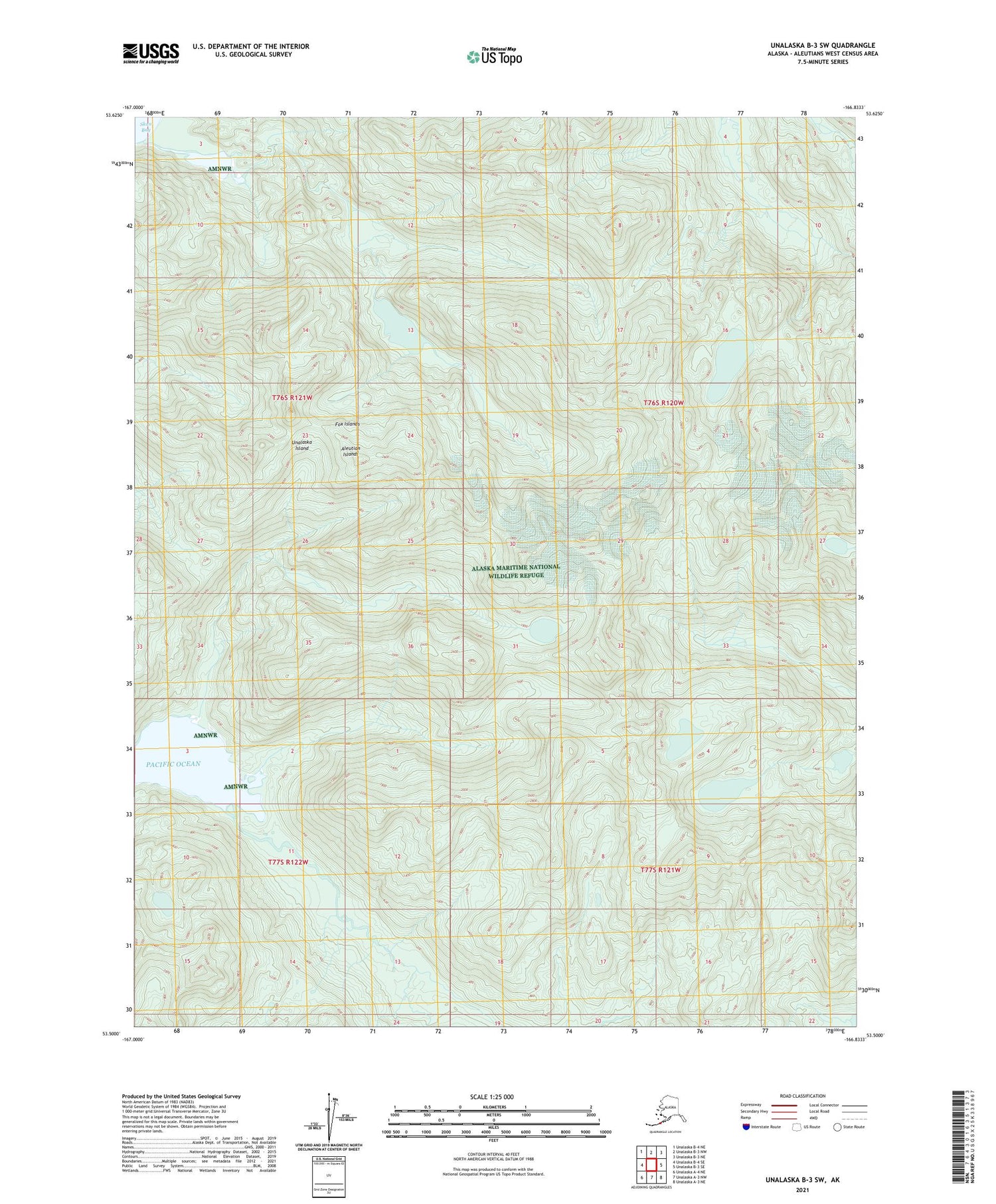Unalaska B-3 SW Alaska US Topo Map Image