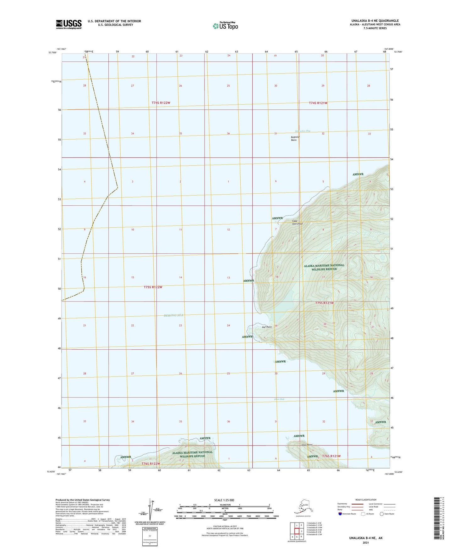 Unalaska B-4 NE Alaska US Topo Map Image