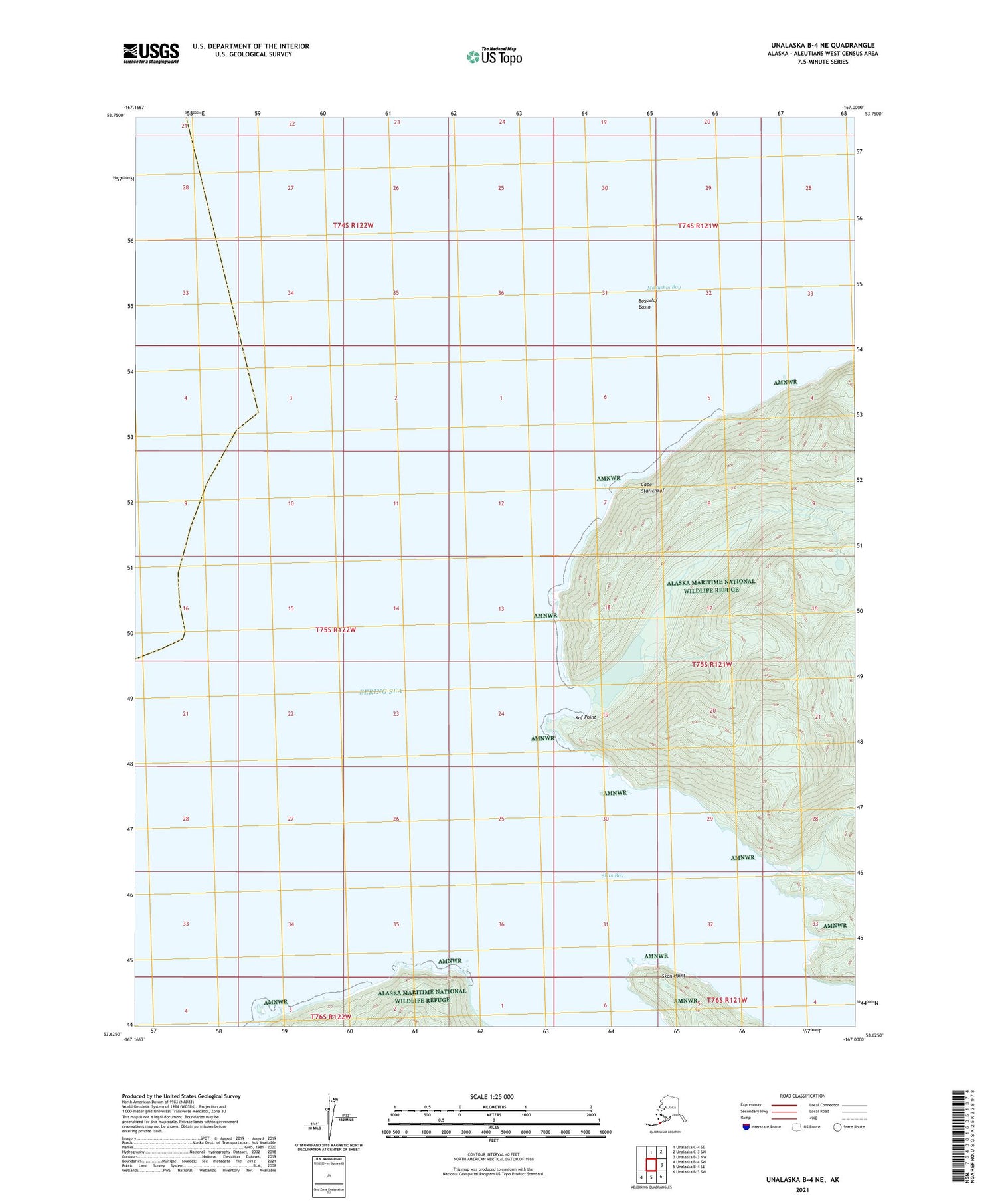 Unalaska B-4 NE Alaska US Topo Map Image