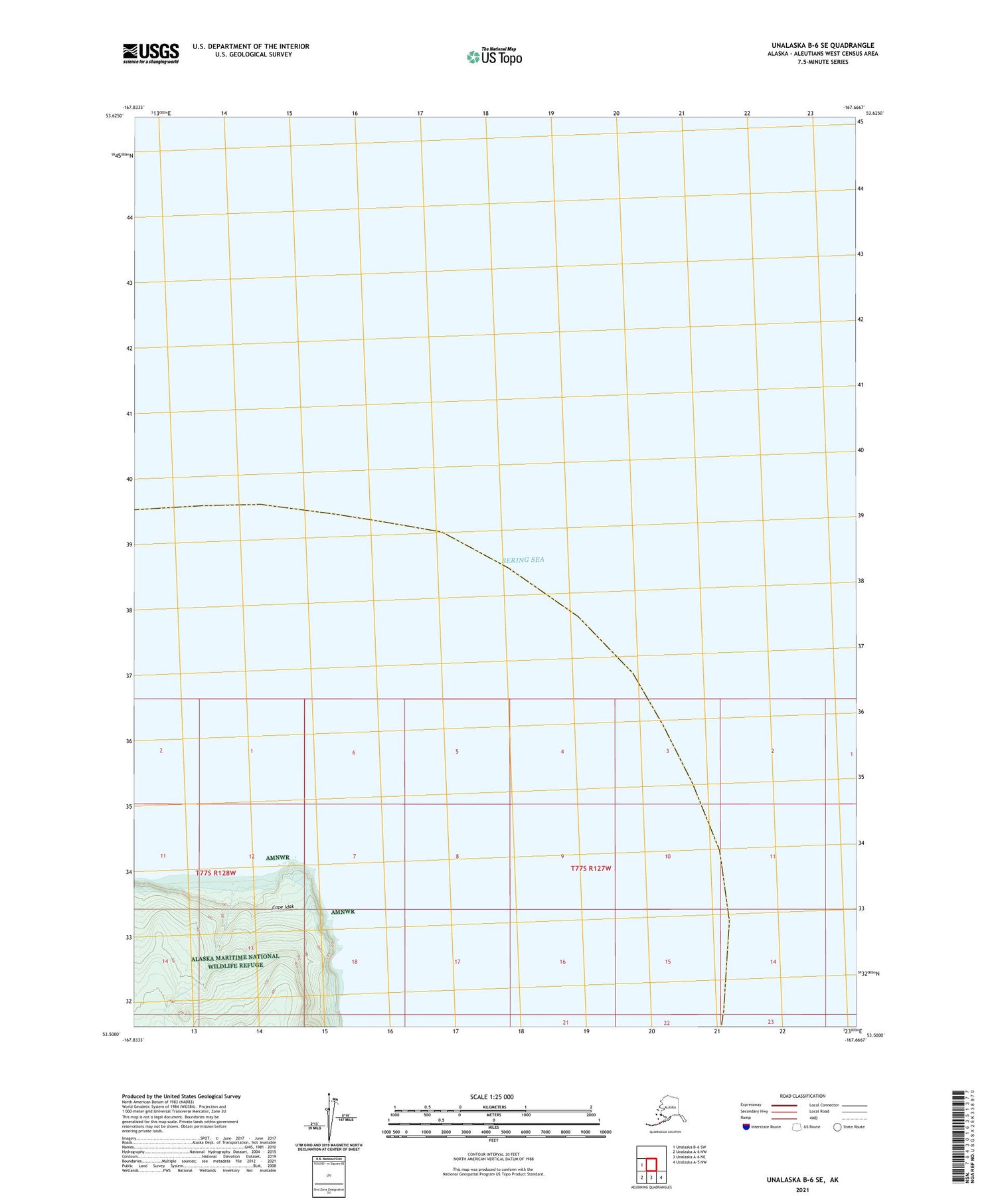 Unalaska B-6 SE Alaska US Topo Map Image