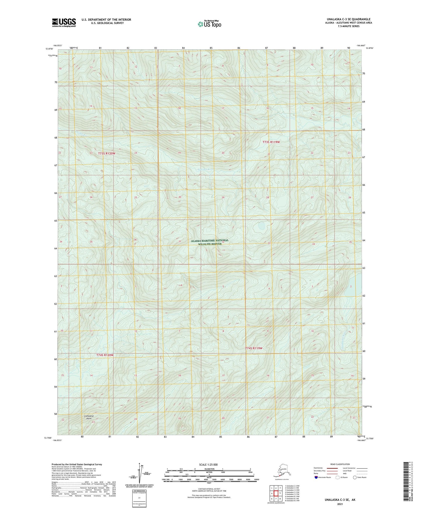 Unalaska C-3 SE Alaska US Topo Map Image
