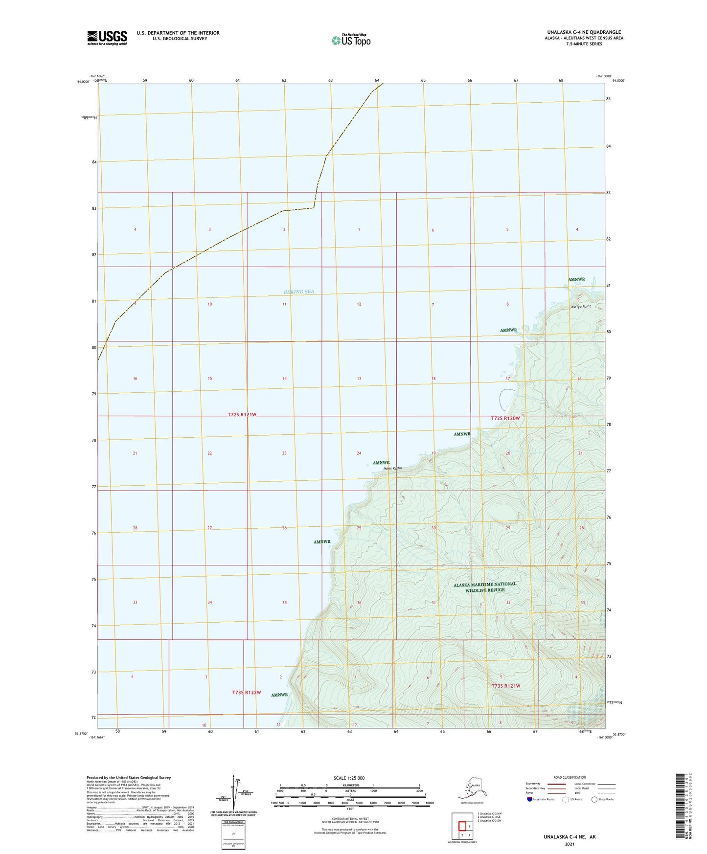 Unalaska C-4 NE Alaska US Topo Map Image