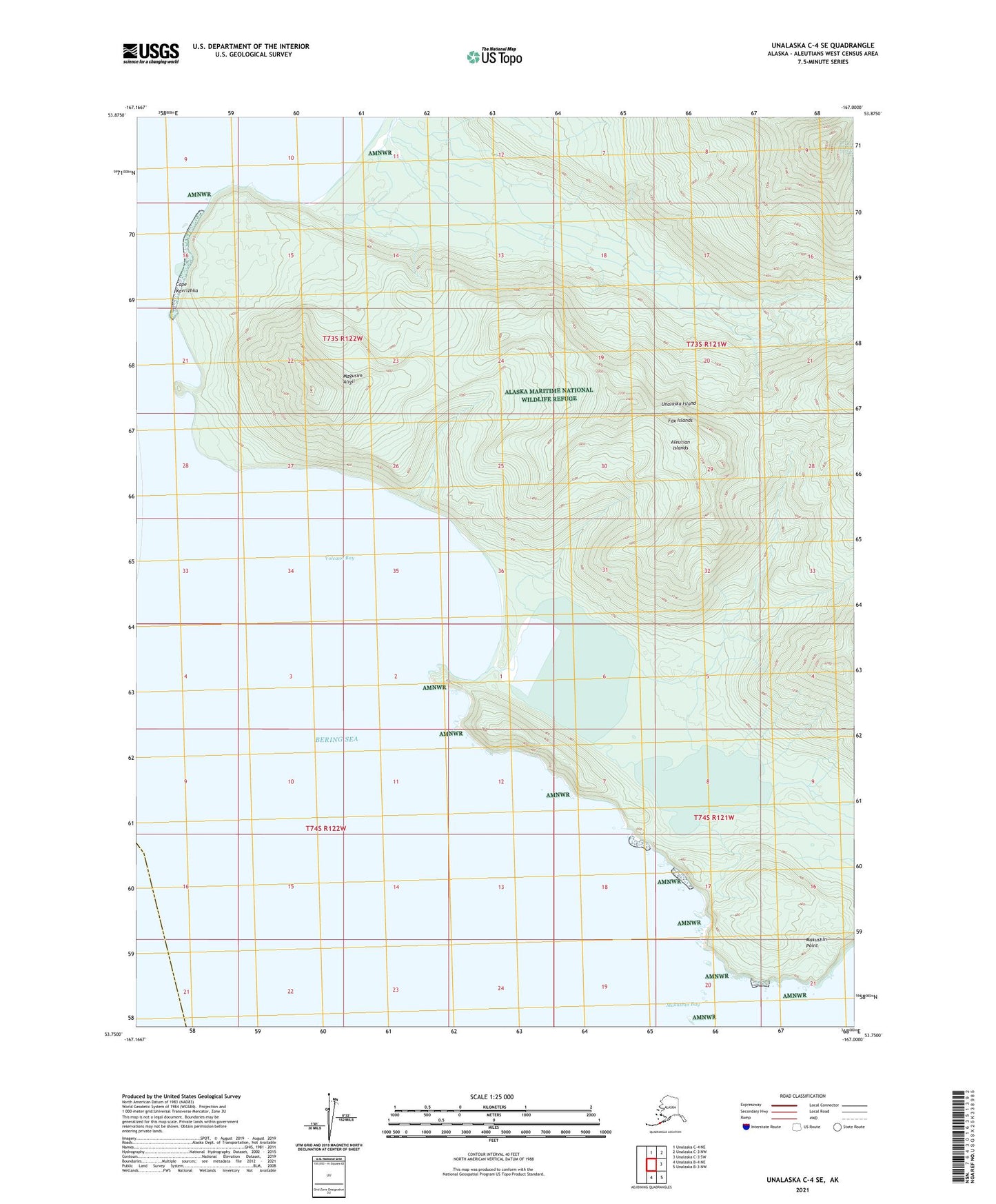 Unalaska C-4 SE Alaska US Topo Map Image