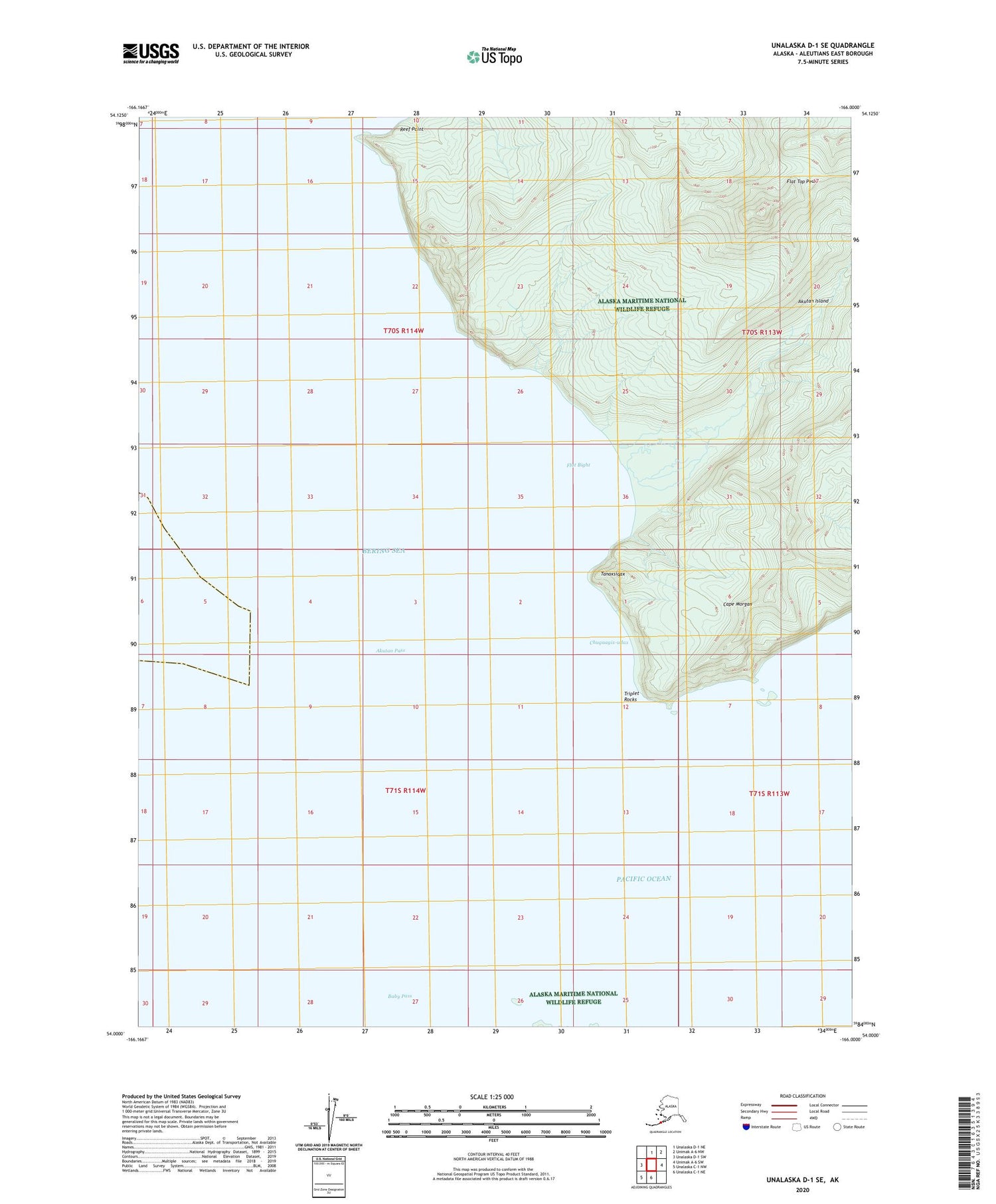 Unalaska D-1 SE Alaska US Topo Map Image