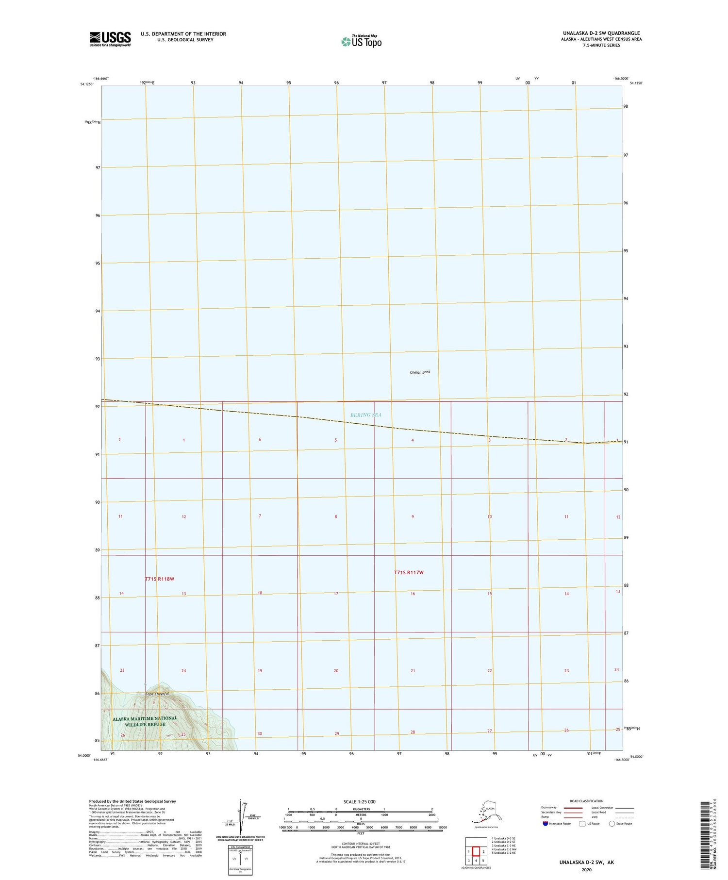 Unalaska D-2 SW Alaska US Topo Map Image