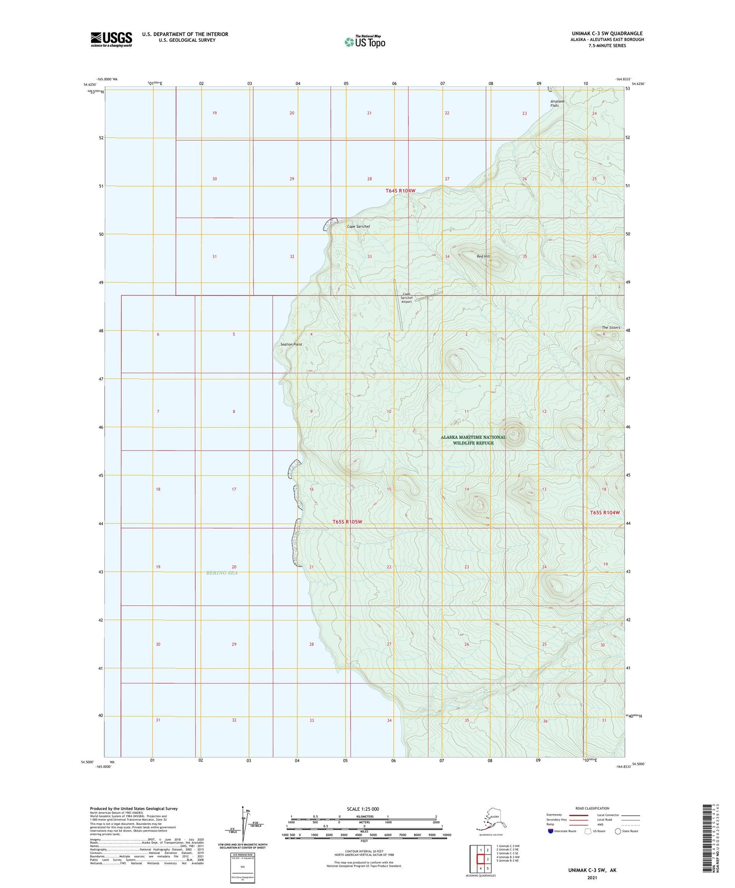 Unimak C-3 SW Alaska US Topo Map Image