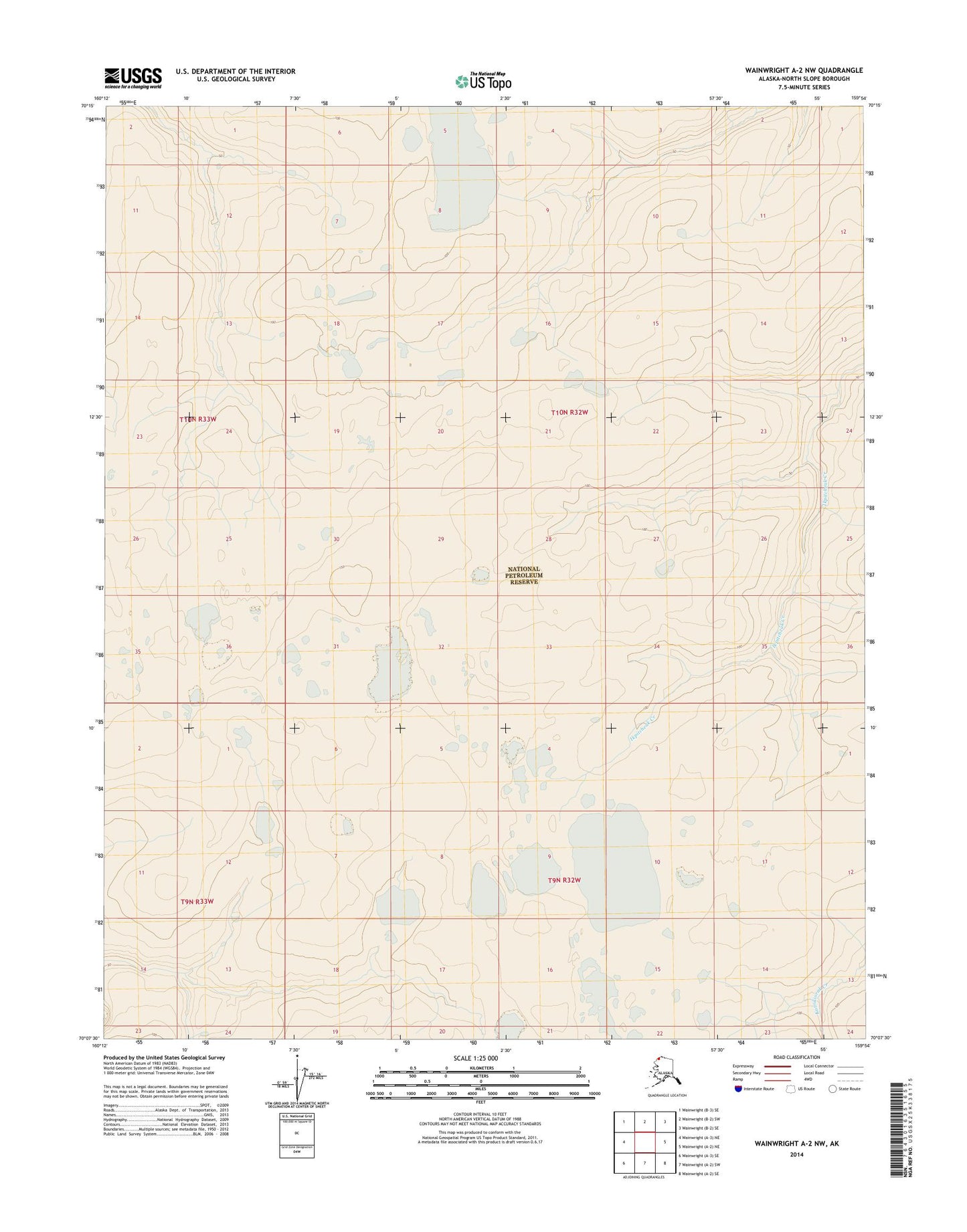 Wainwright A-2 NW Alaska US Topo Map Image