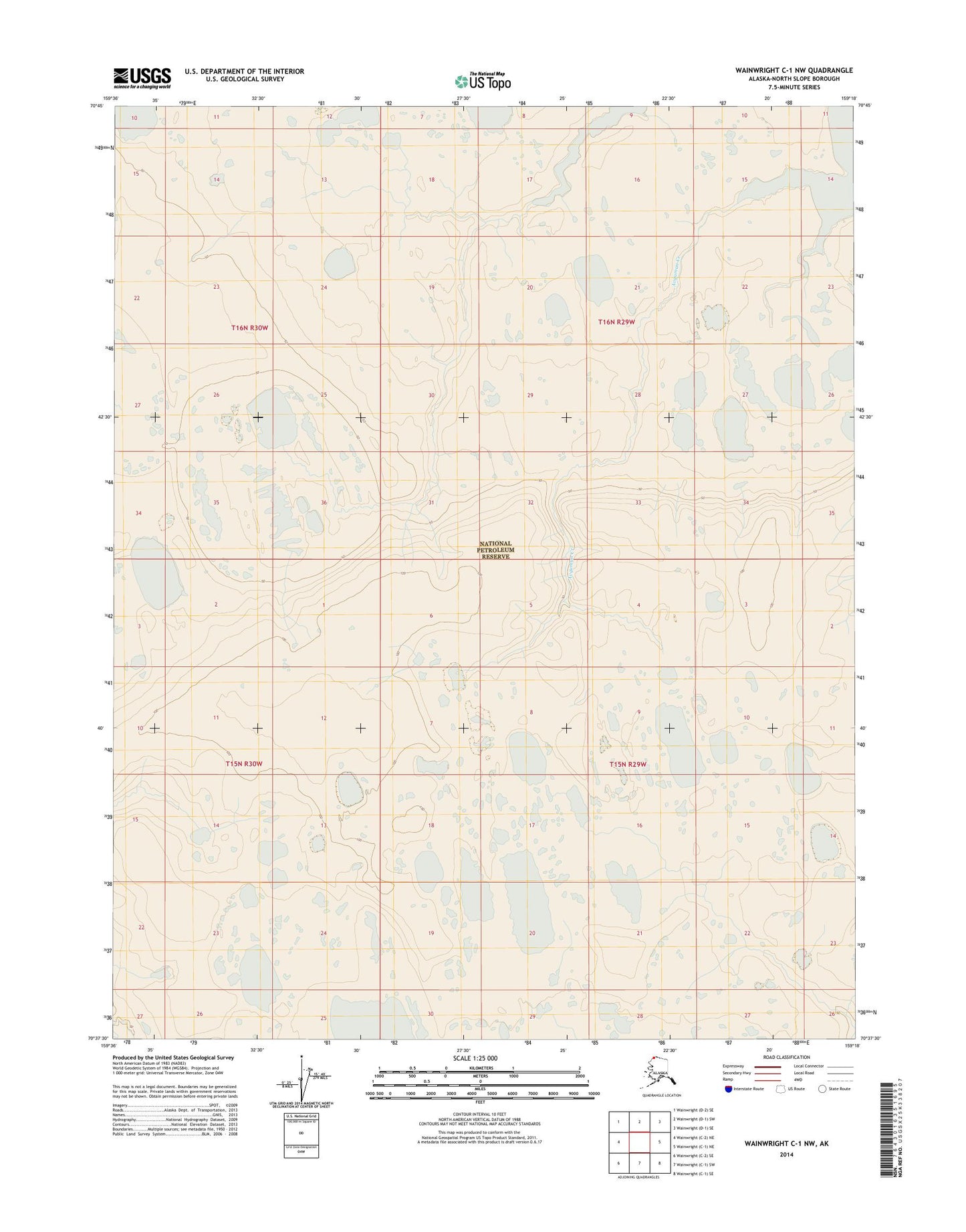 Wainwright C-1 NW Alaska US Topo Map Image