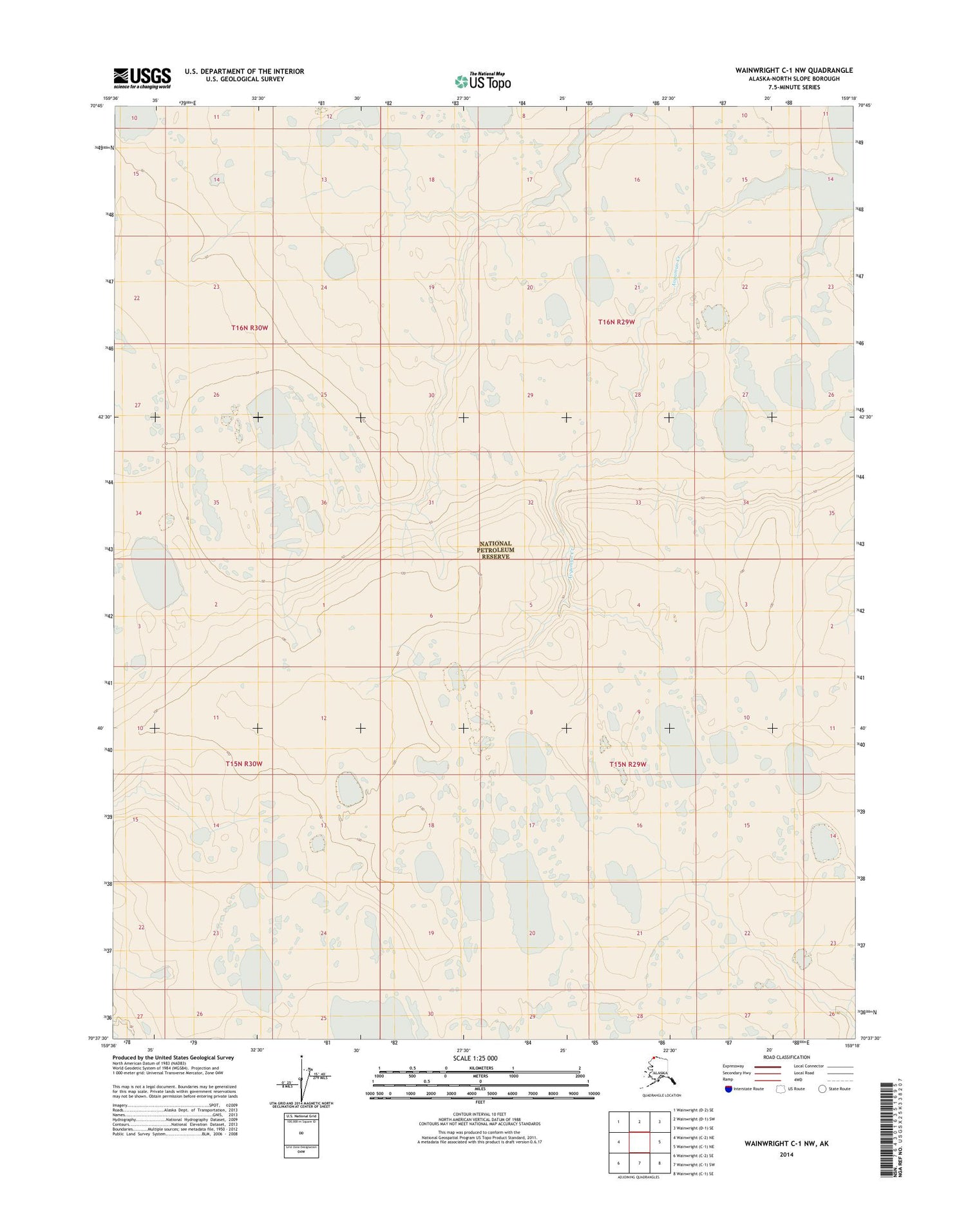 Wainwright C-1 NW Alaska US Topo Map Image