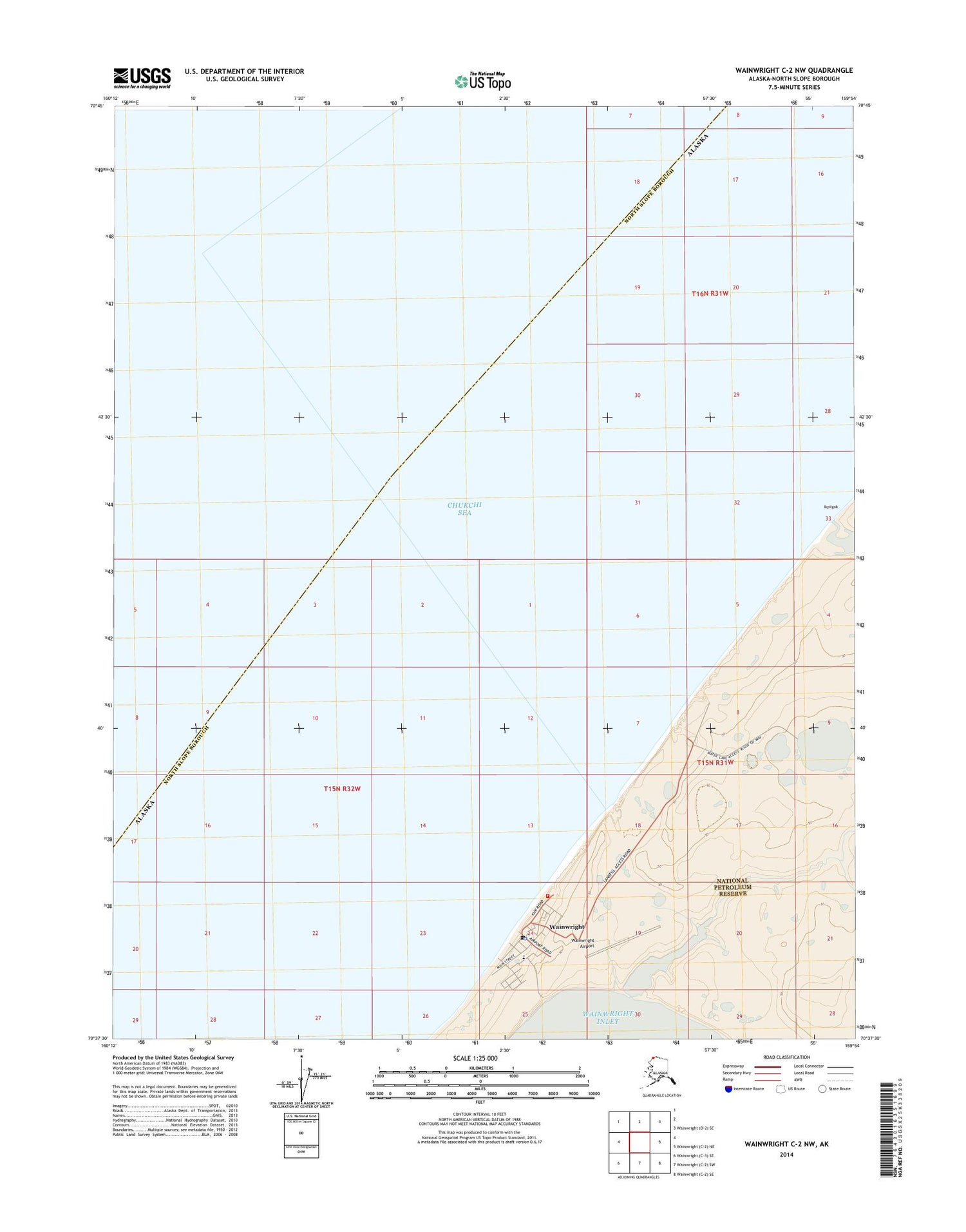 Wainwright C-2 NW Alaska US Topo Map Image