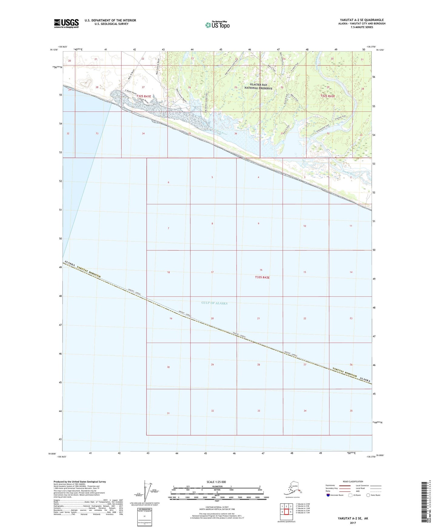 Yakutat A-2 SE Alaska US Topo Map Image