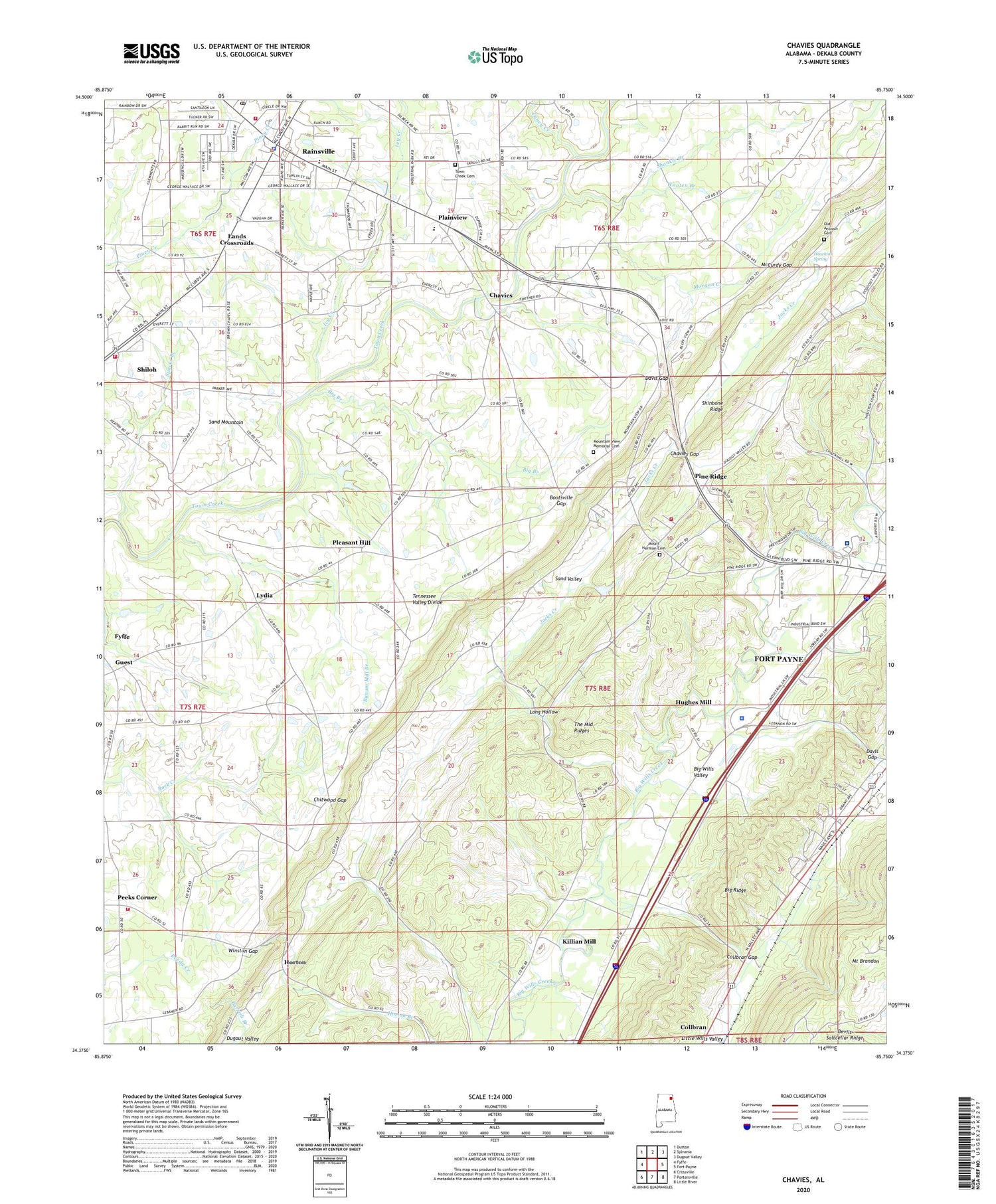 Chavies Alabama US Topo Map Image