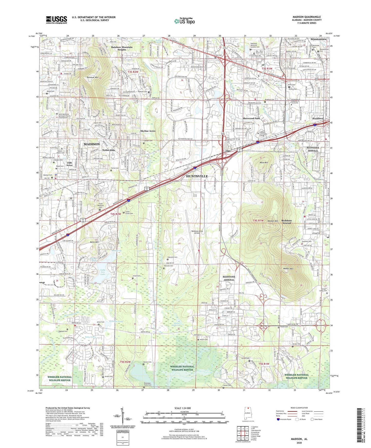 Madison Alabama US Topo Map Image