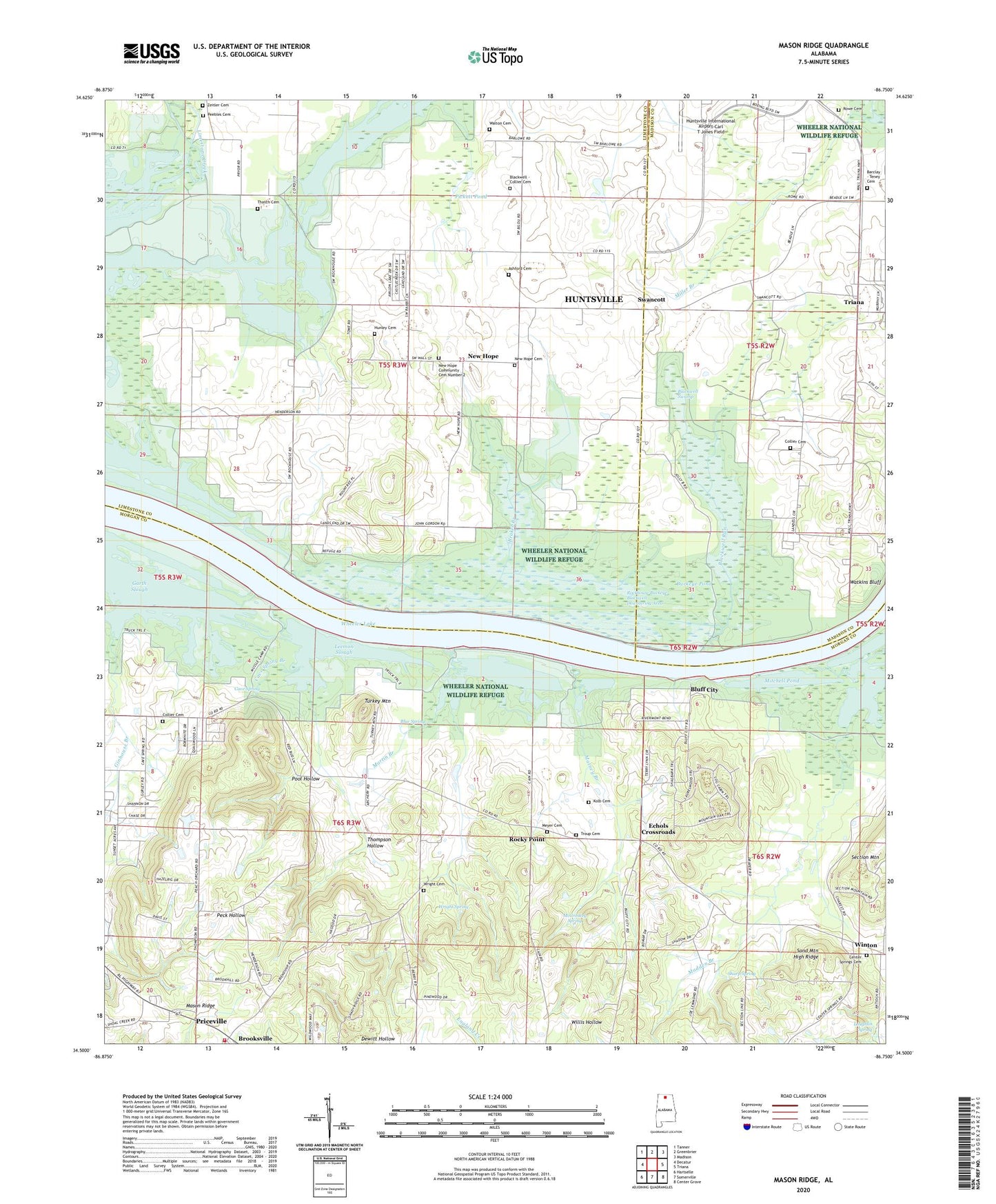 Mason Ridge Alabama US Topo Map Image
