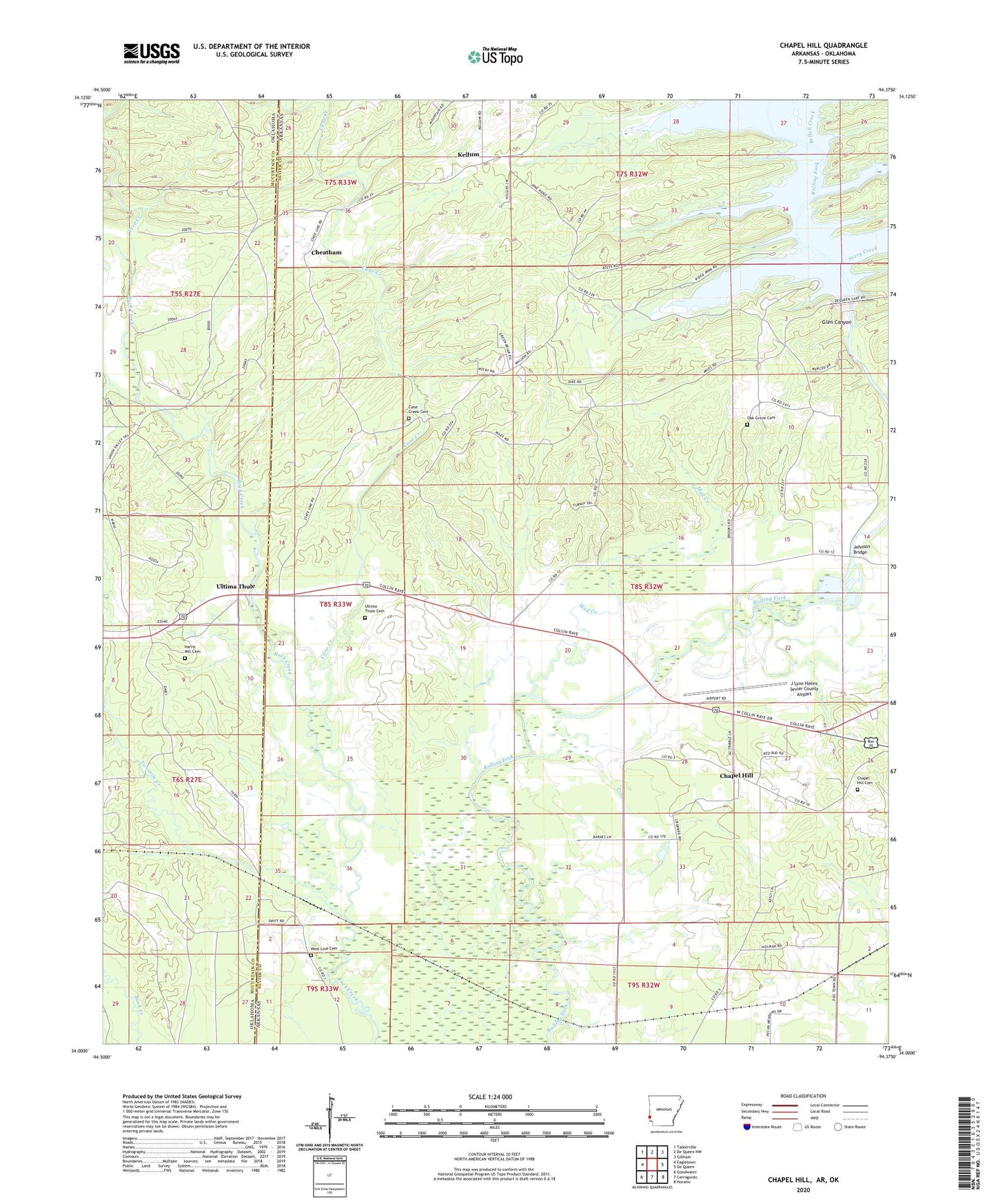 Chapel Hill Arkansas US Topo Map Image
