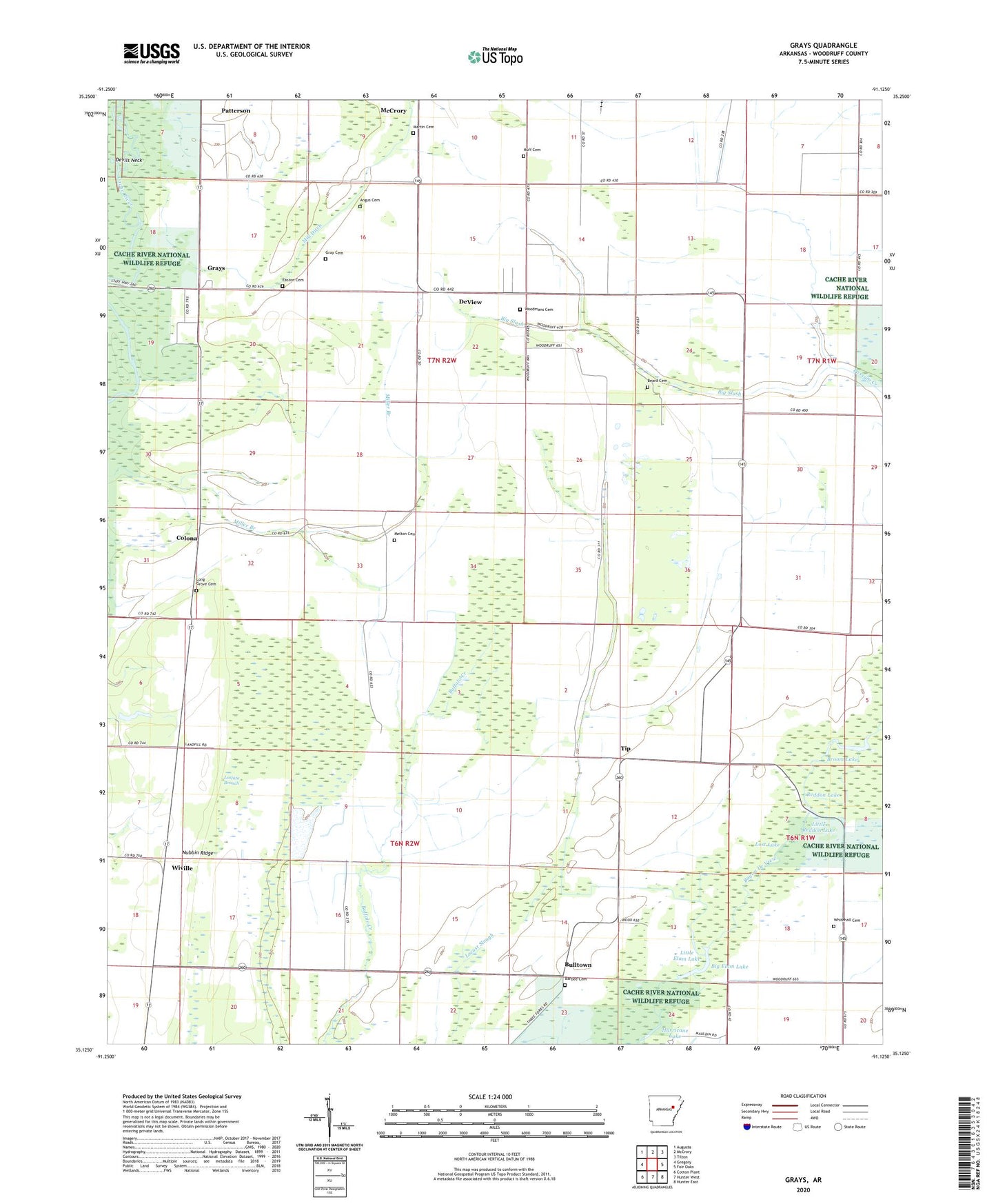 Grays Arkansas US Topo Map Image
