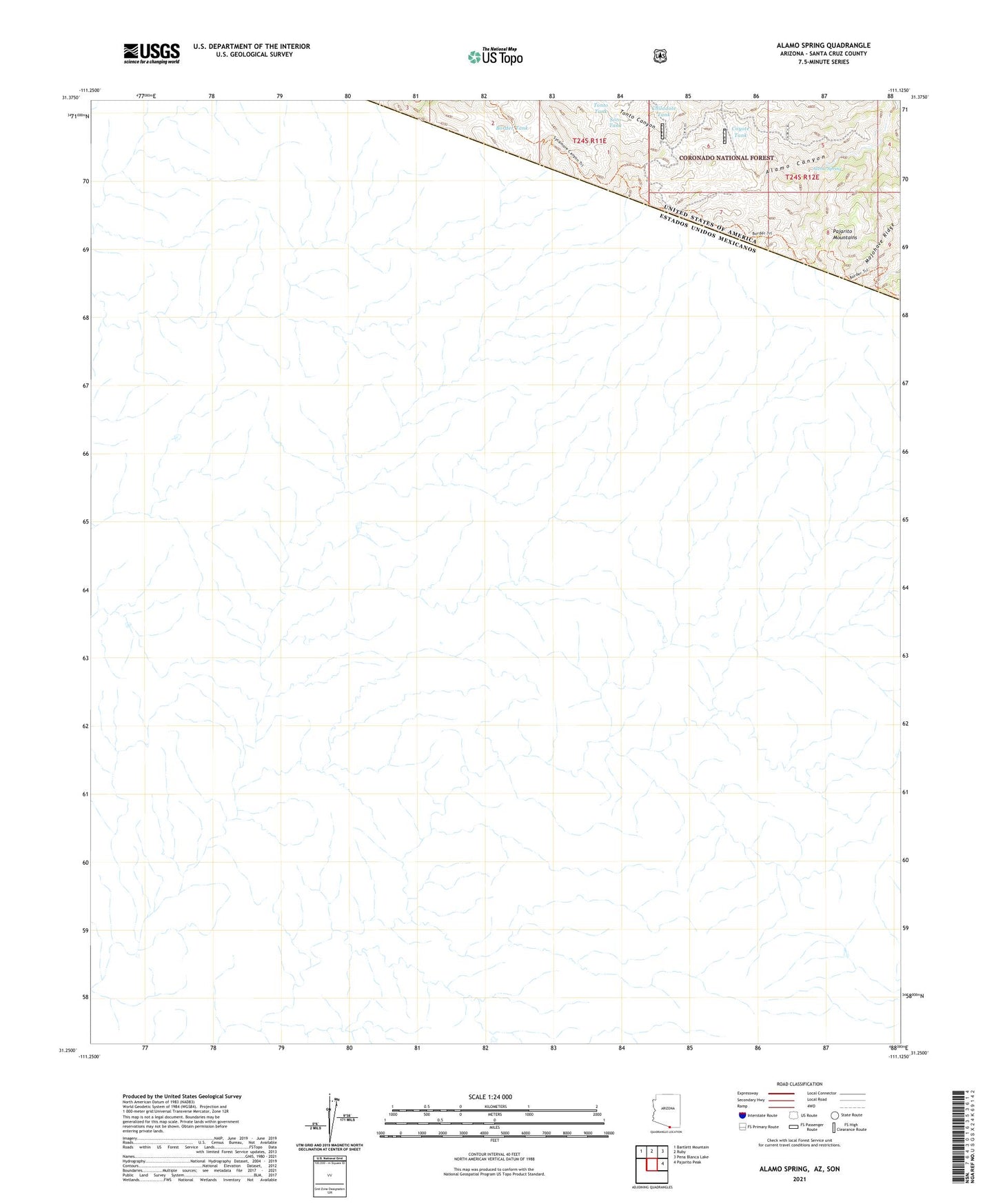 Alamo Spring Arizona US Topo Map Image