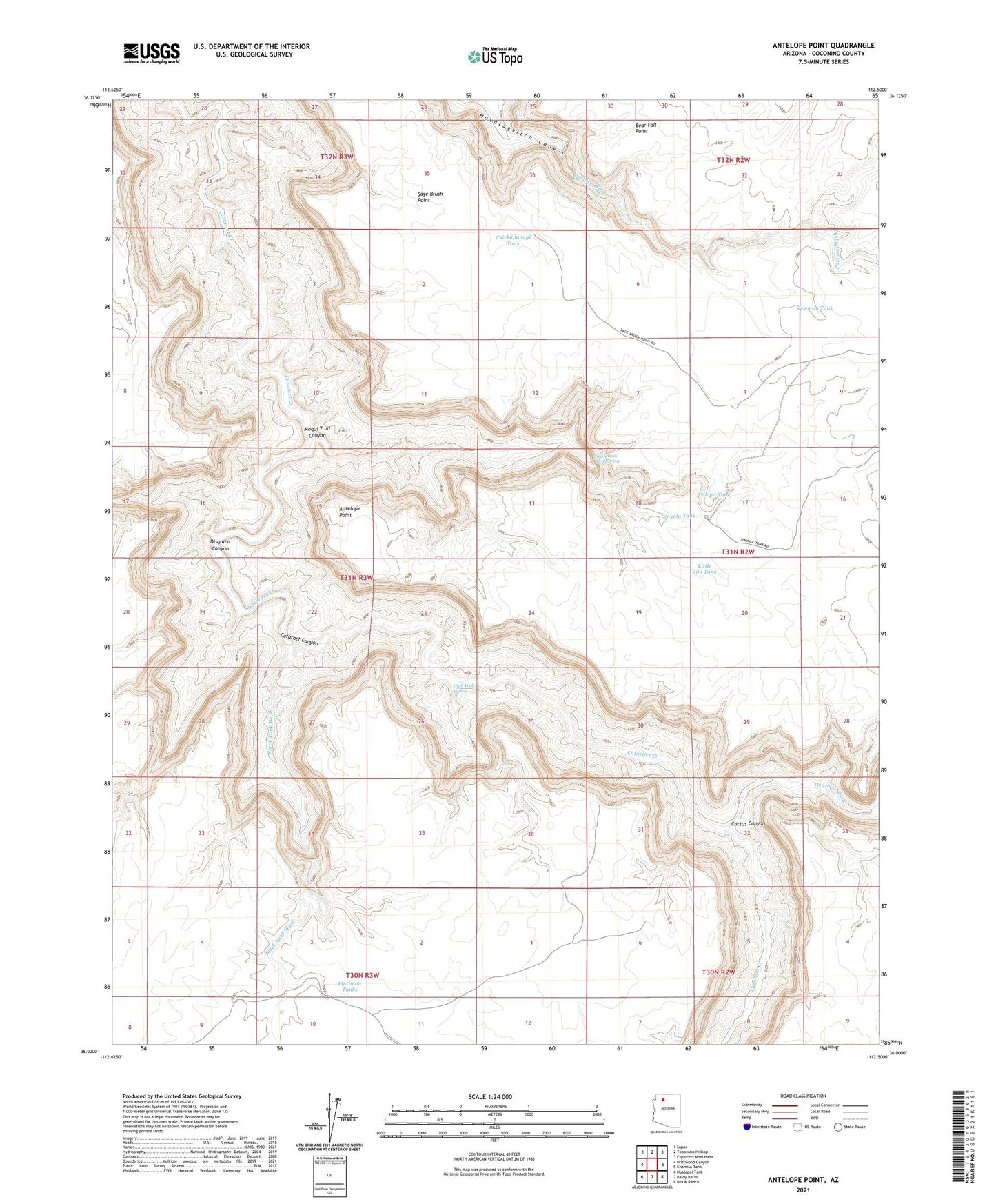 Antelope Point Arizona US Topo Map Image