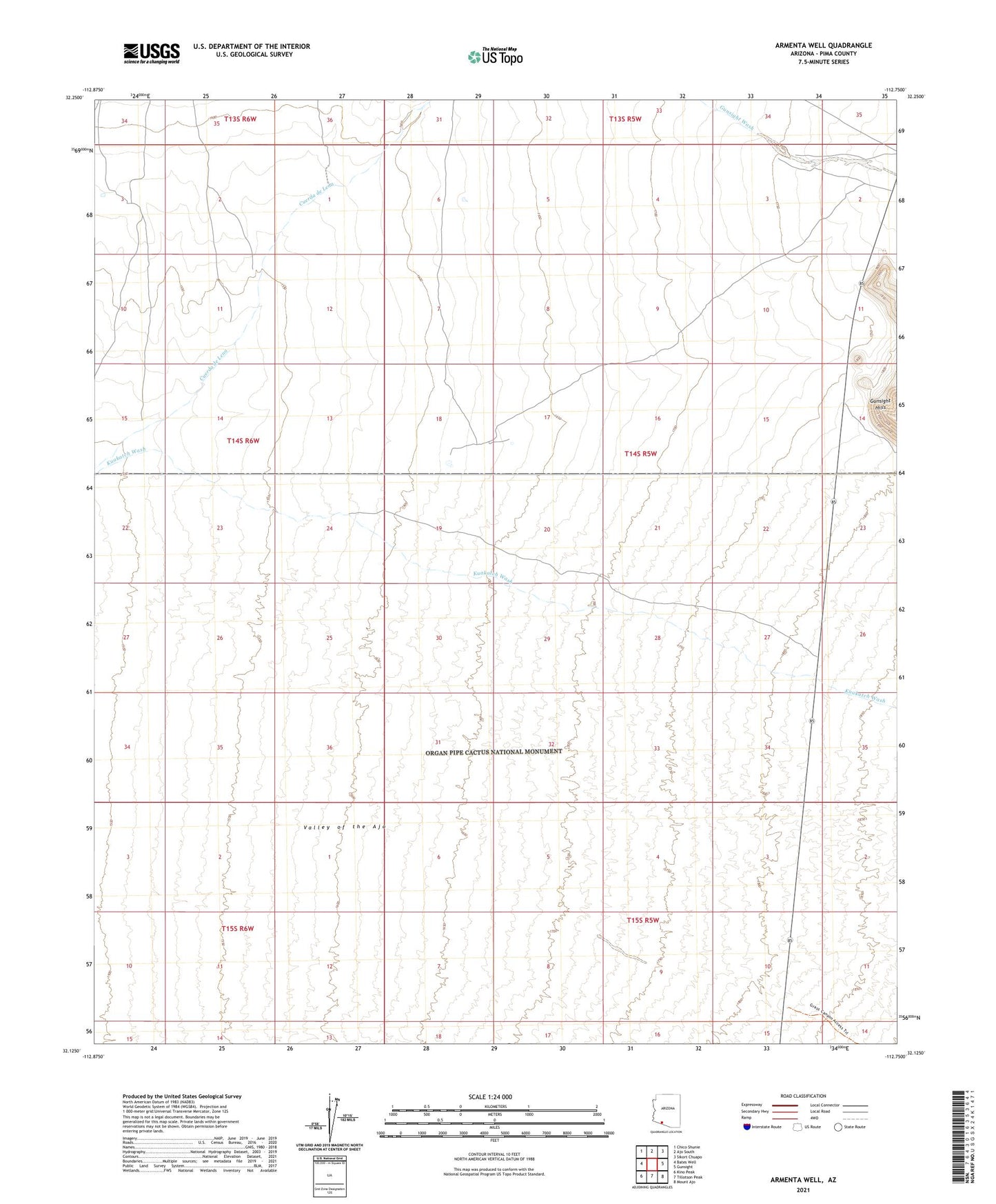 Armenta Well Arizona US Topo Map Image