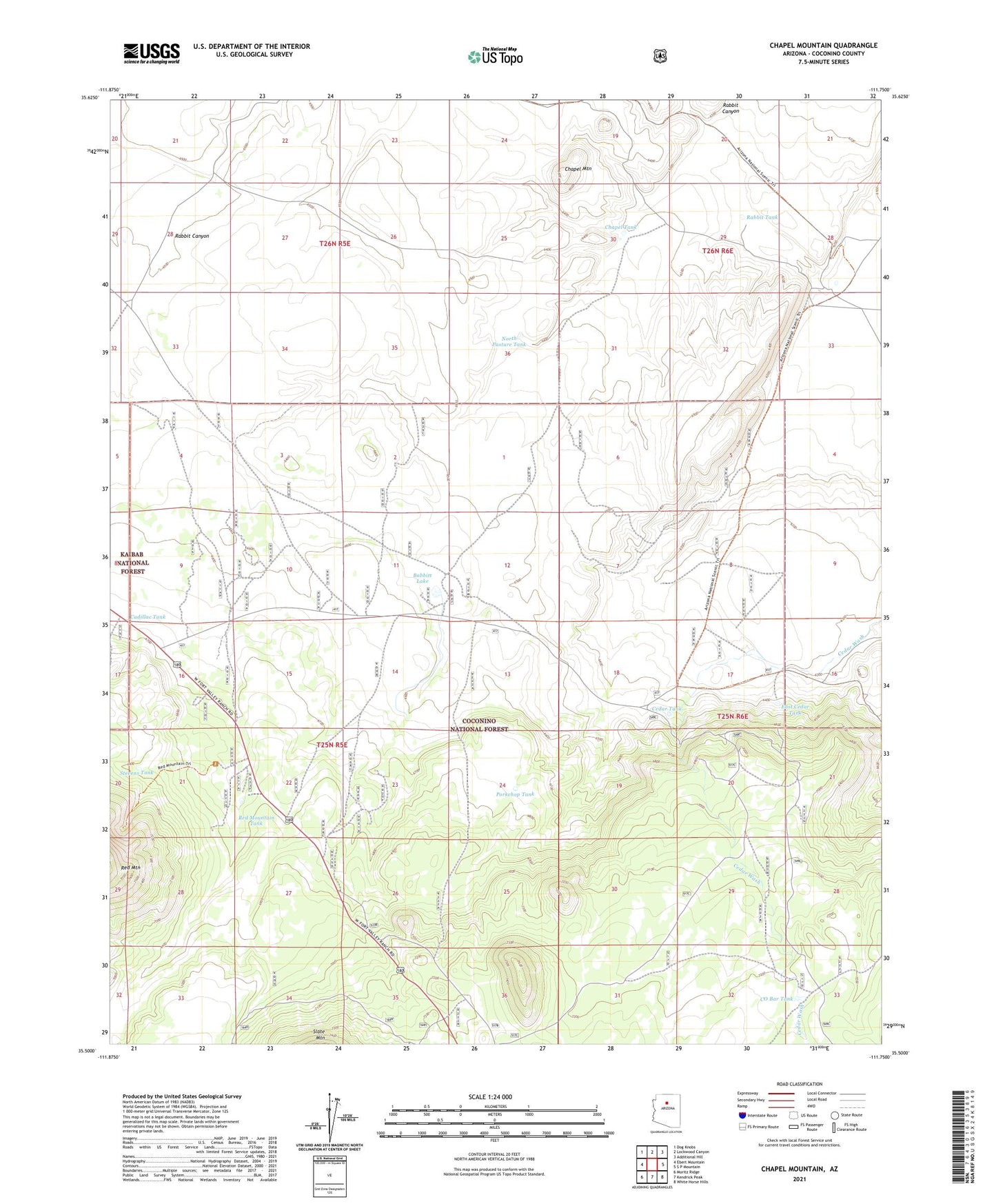 Chapel Mountain Arizona US Topo Map Image