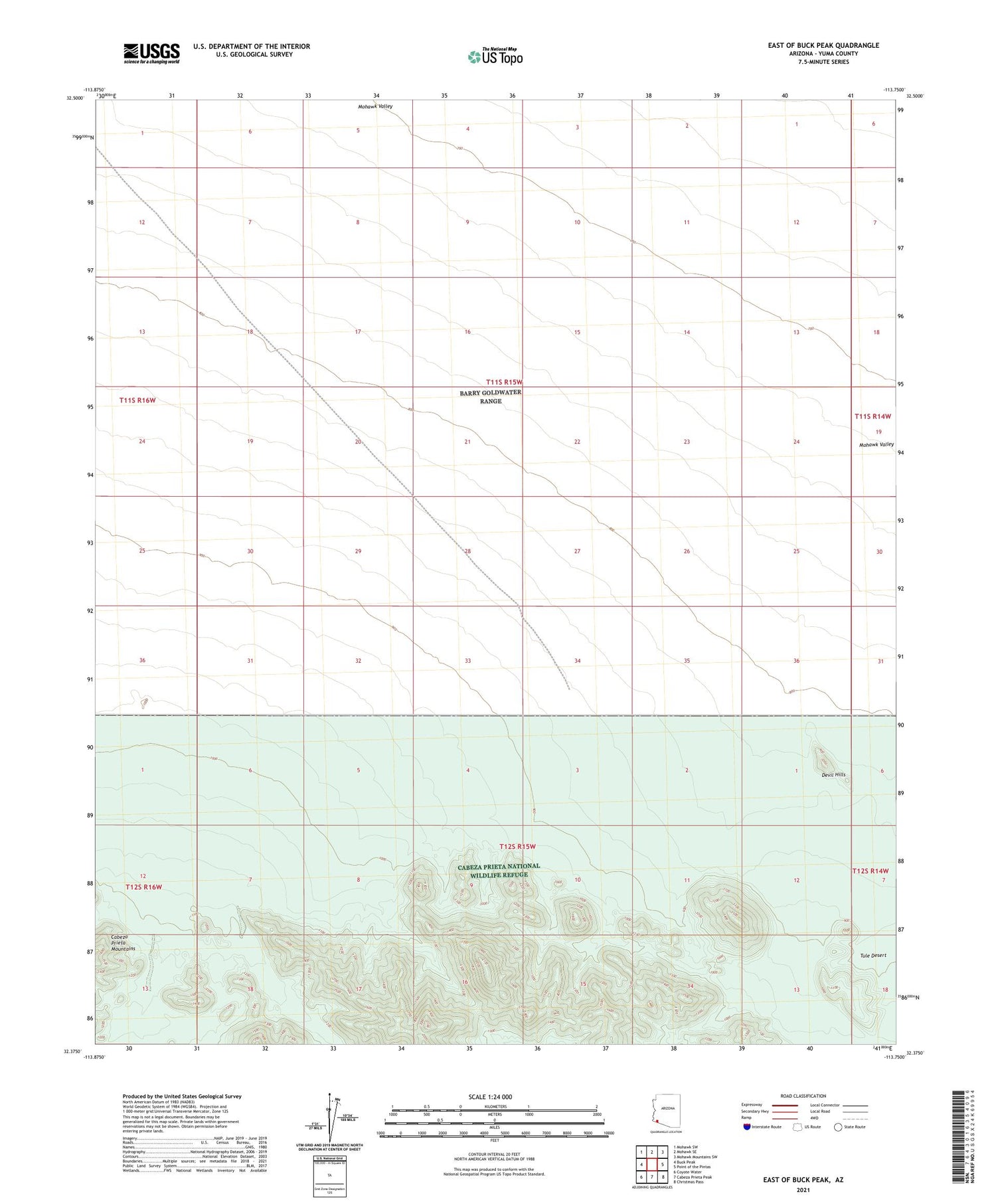 East of Buck Peak Arizona US Topo Map Image