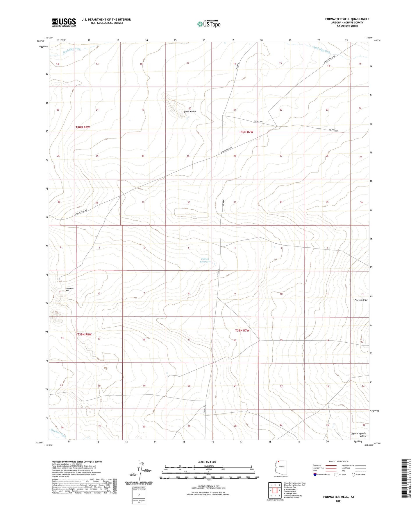Formaster Well Arizona US Topo Map Image