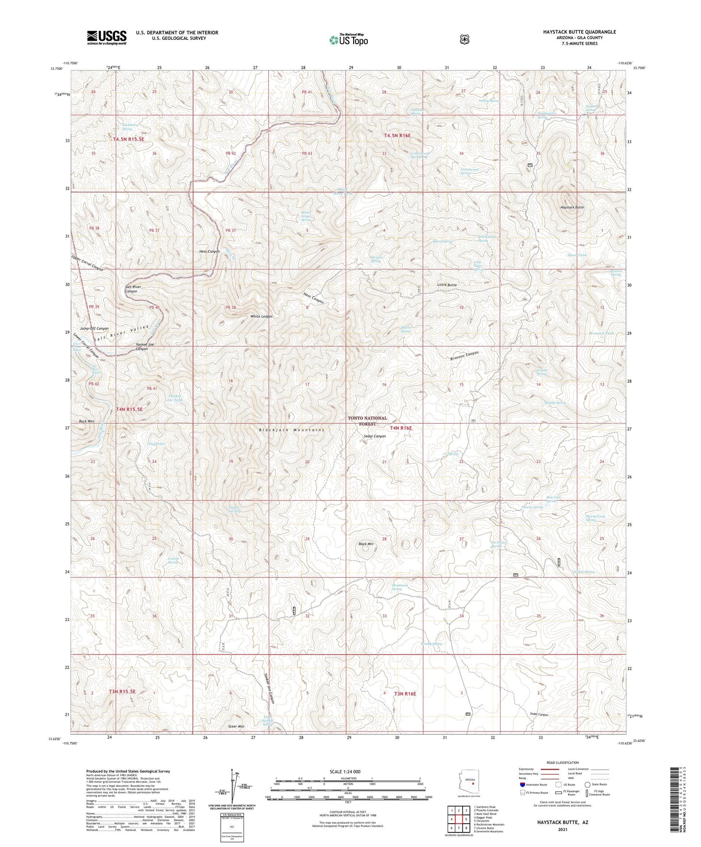 Haystack Butte Arizona US Topo Map Image