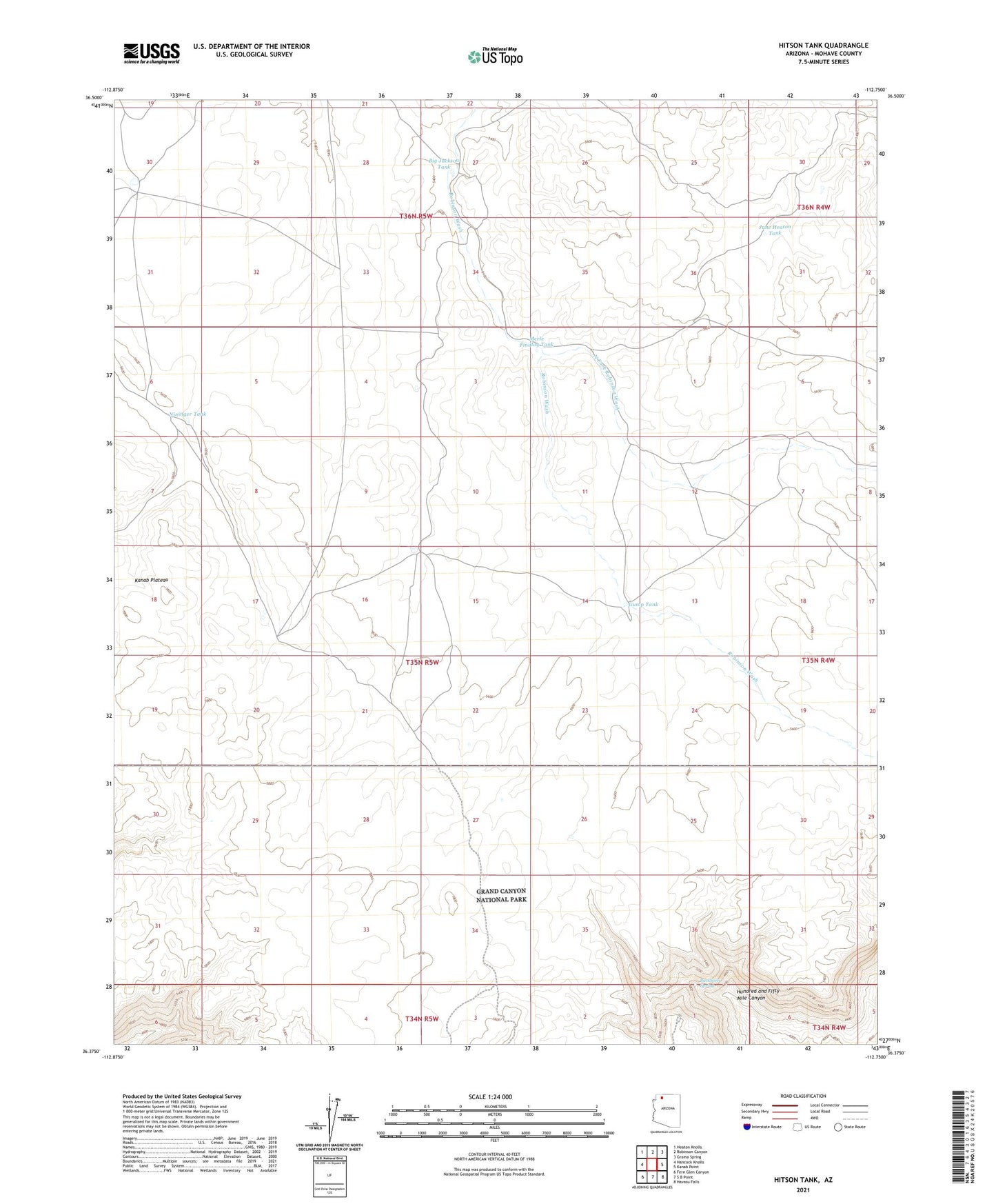 Hitson Tank Arizona US Topo Map Image
