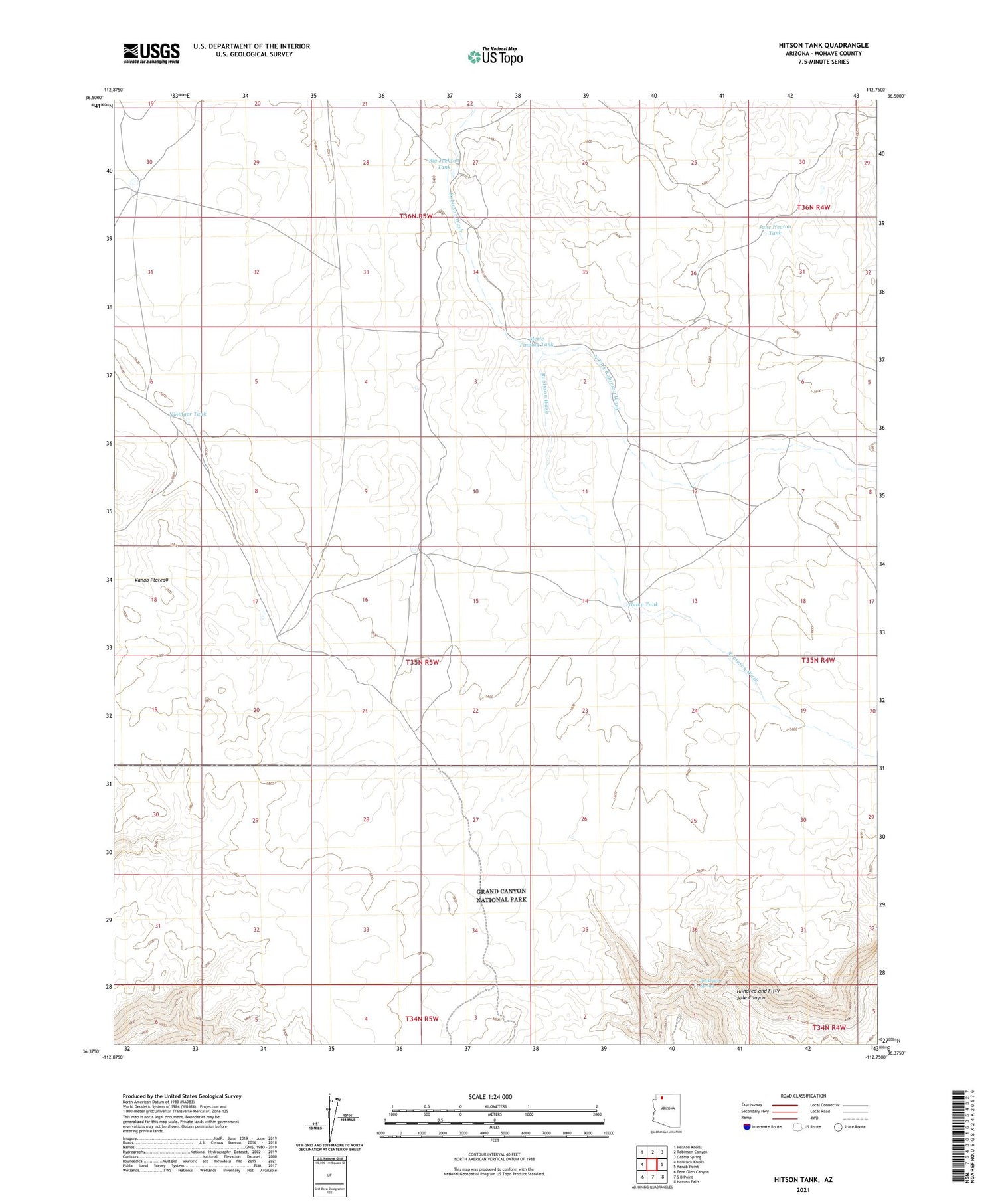Hitson Tank Arizona US Topo Map Image