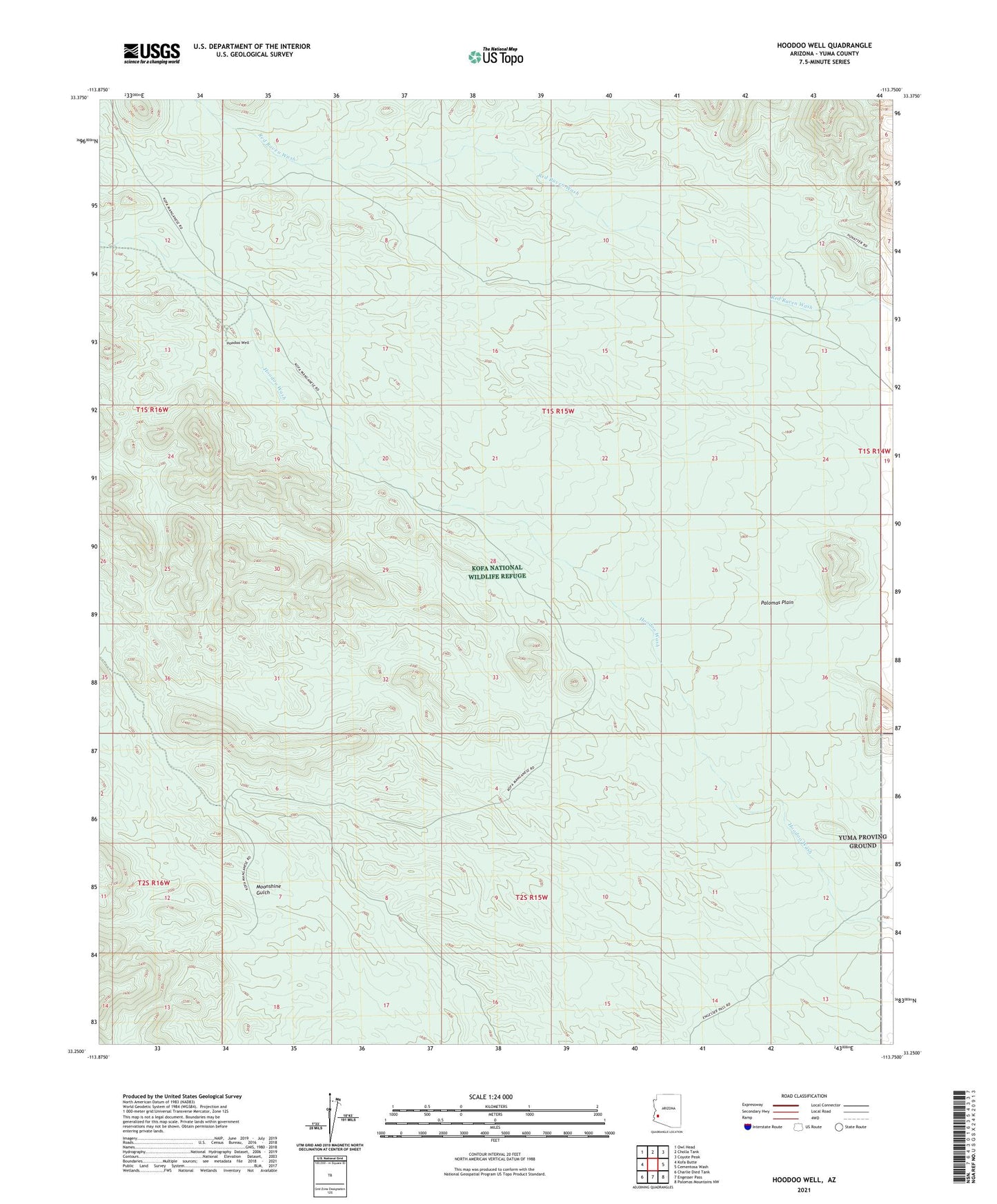 Hoodoo Well Arizona US Topo Map Image