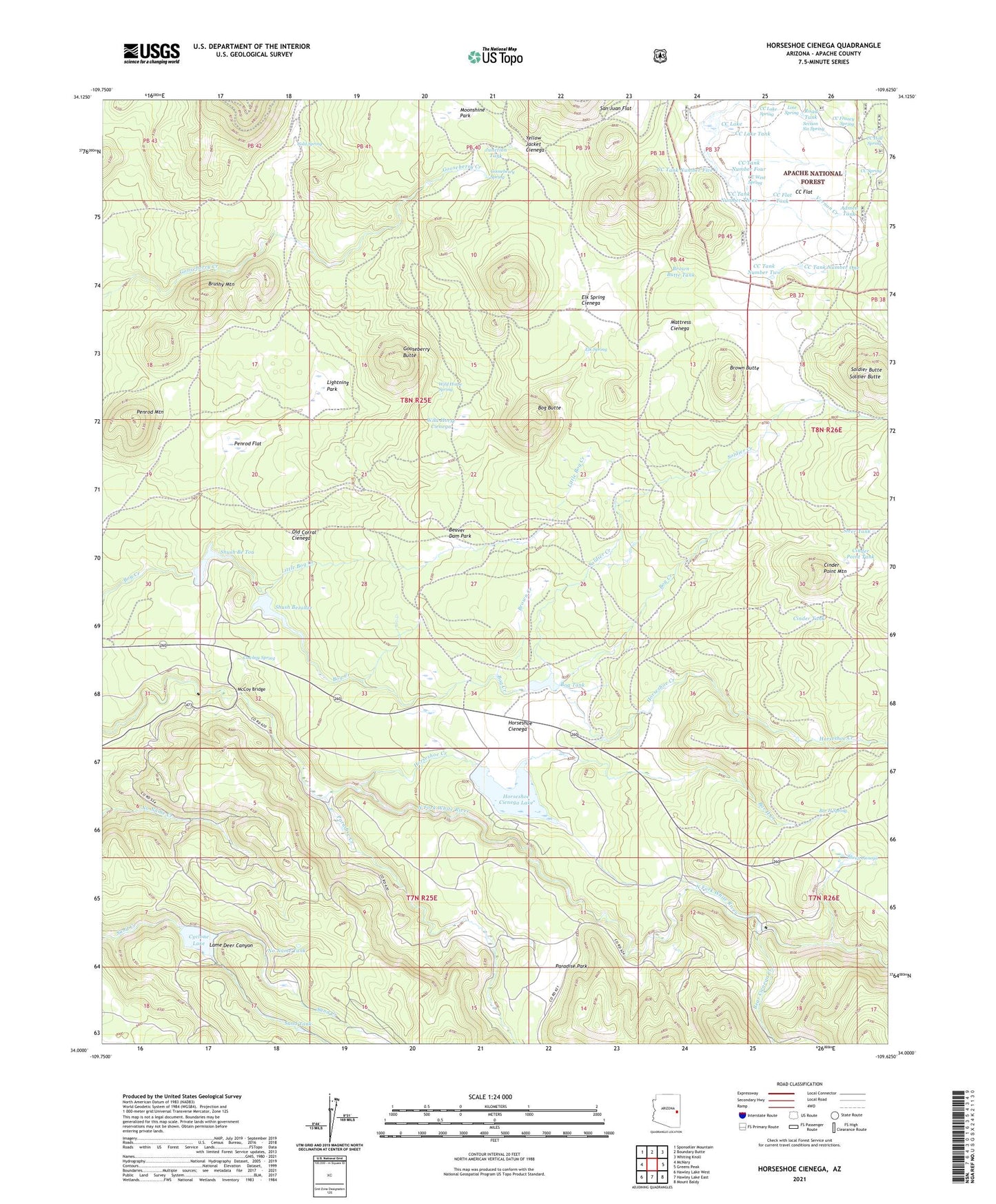 Horseshoe Cienega Arizona US Topo Map Image
