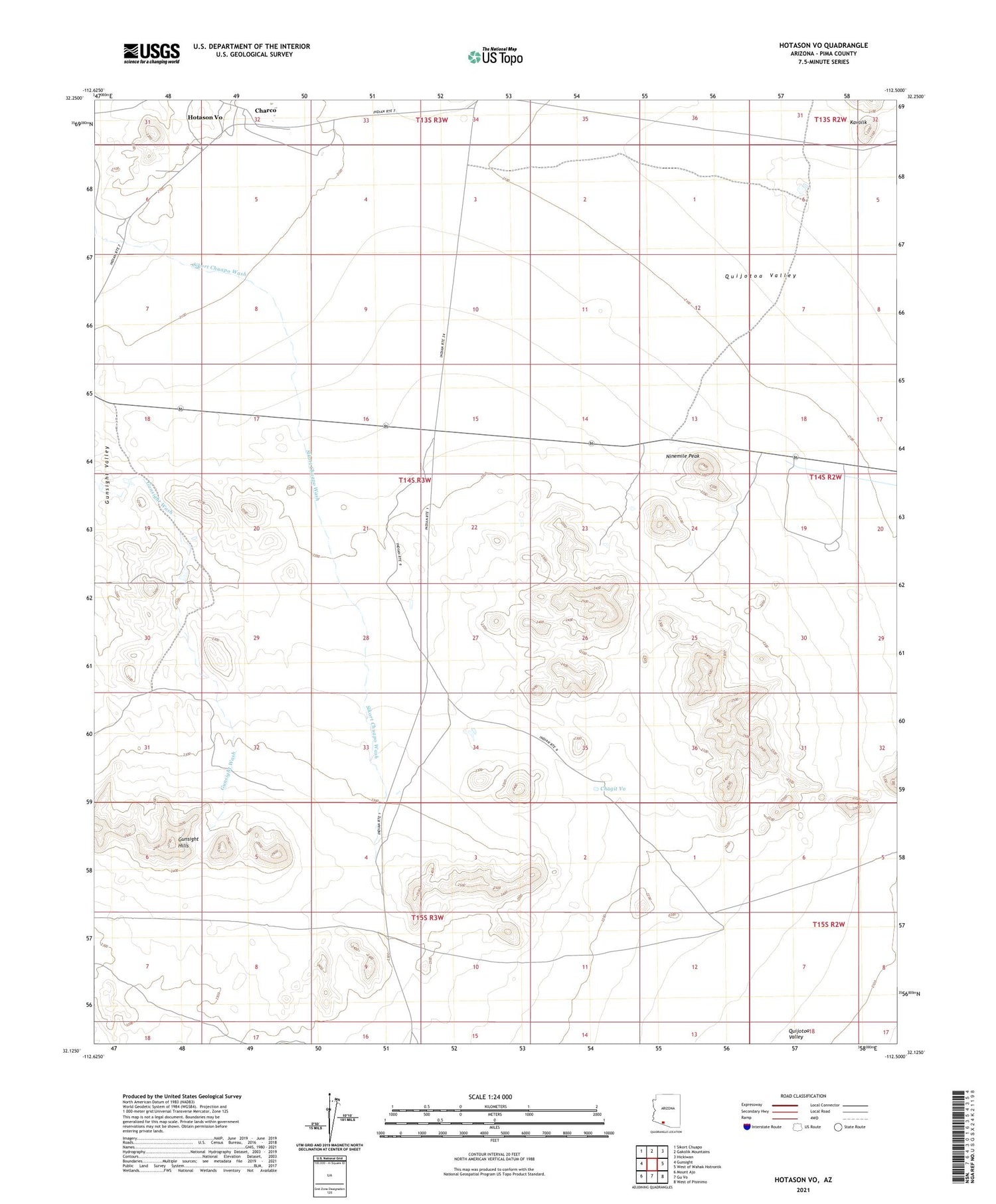 Hotason Vo Arizona US Topo Map Image