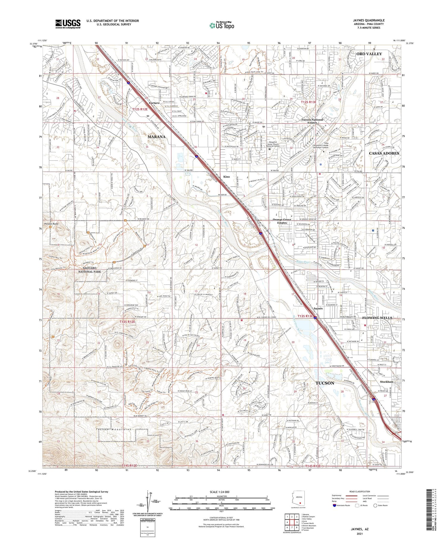 Jaynes Arizona US Topo Map Image