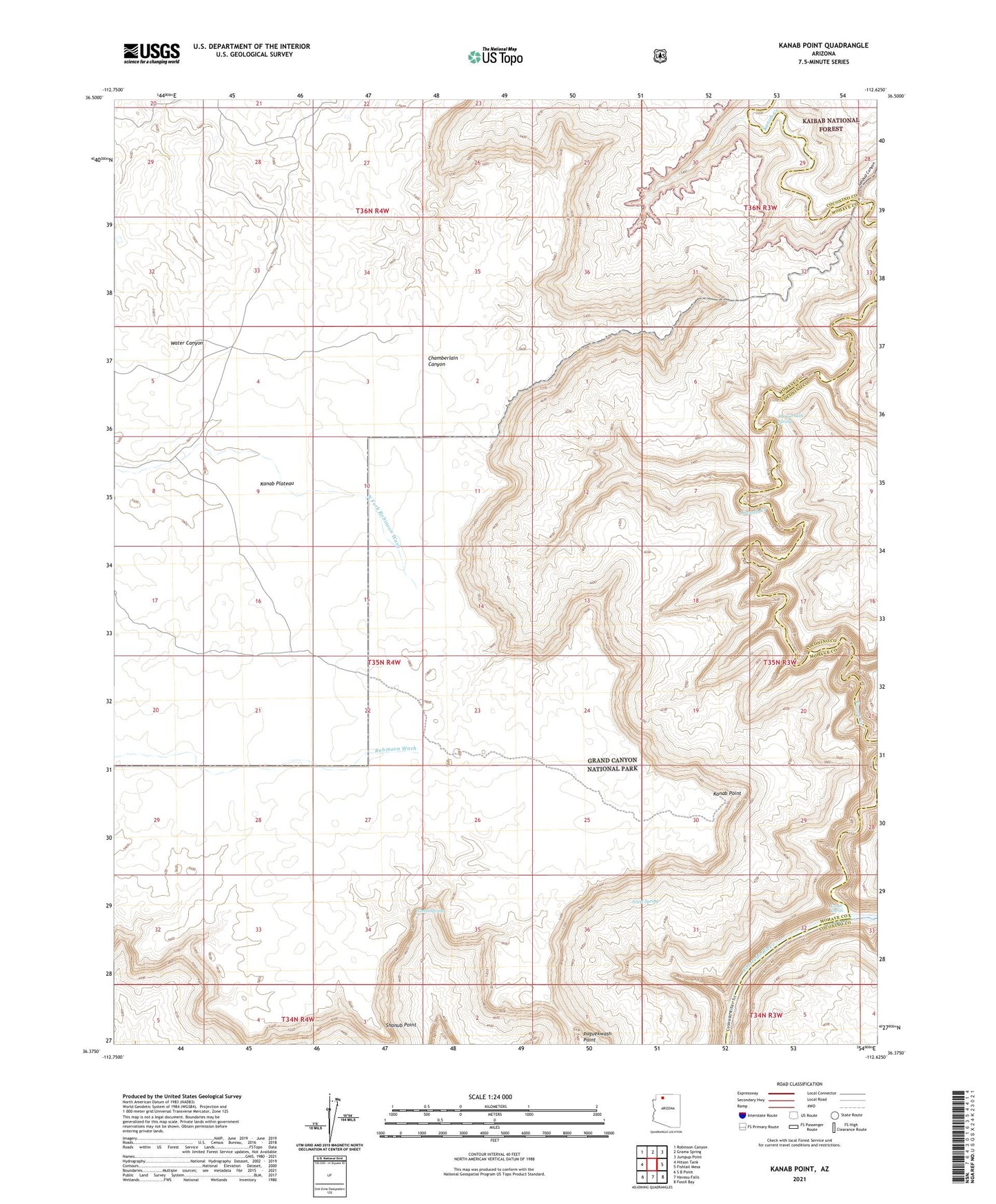 Kanab Point Arizona US Topo Map Image