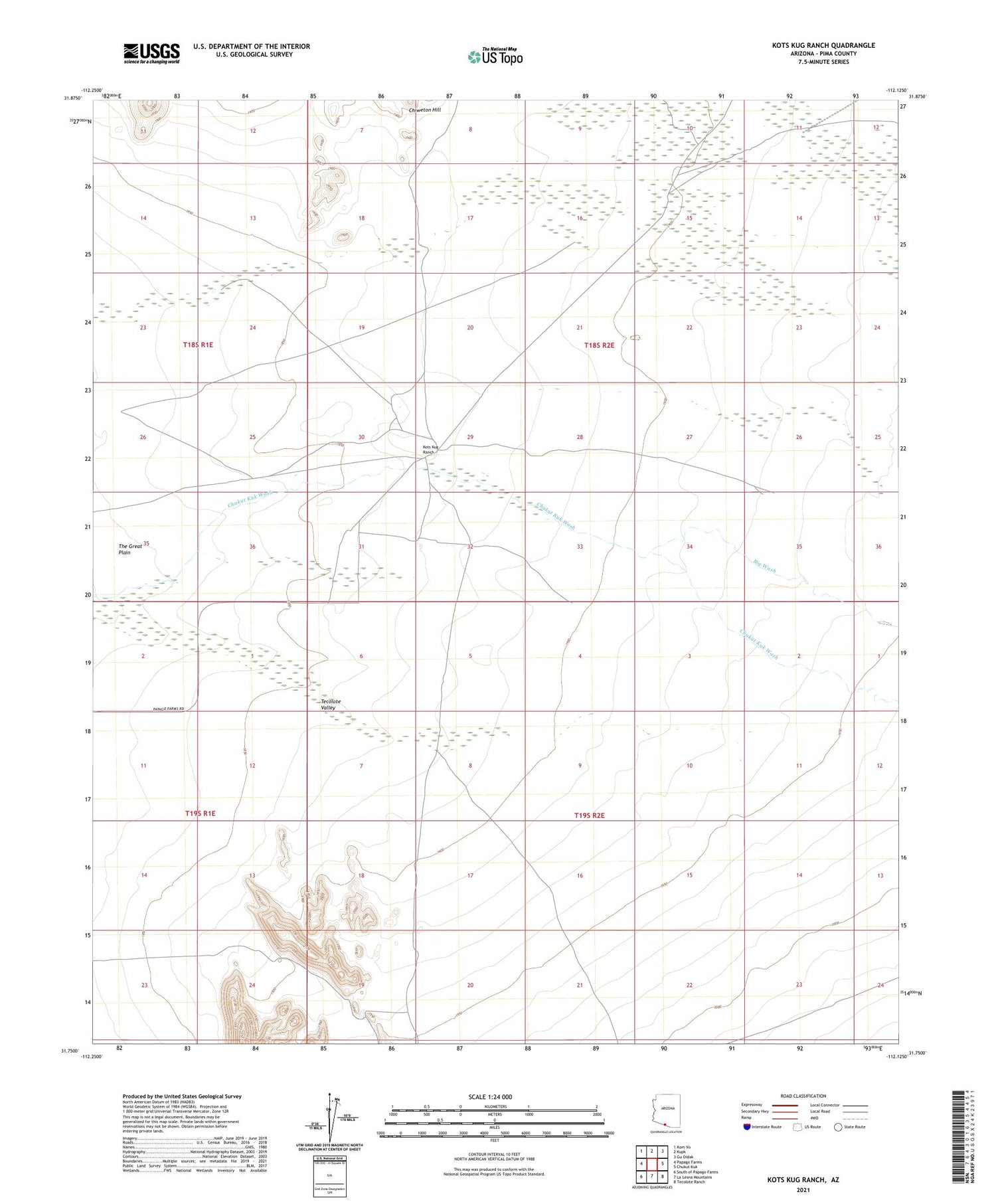 Kots Kug Ranch Arizona US Topo Map Image