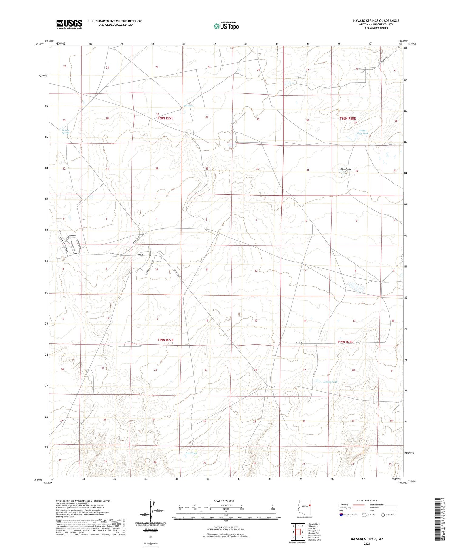Navajo Springs Arizona US Topo Map Image