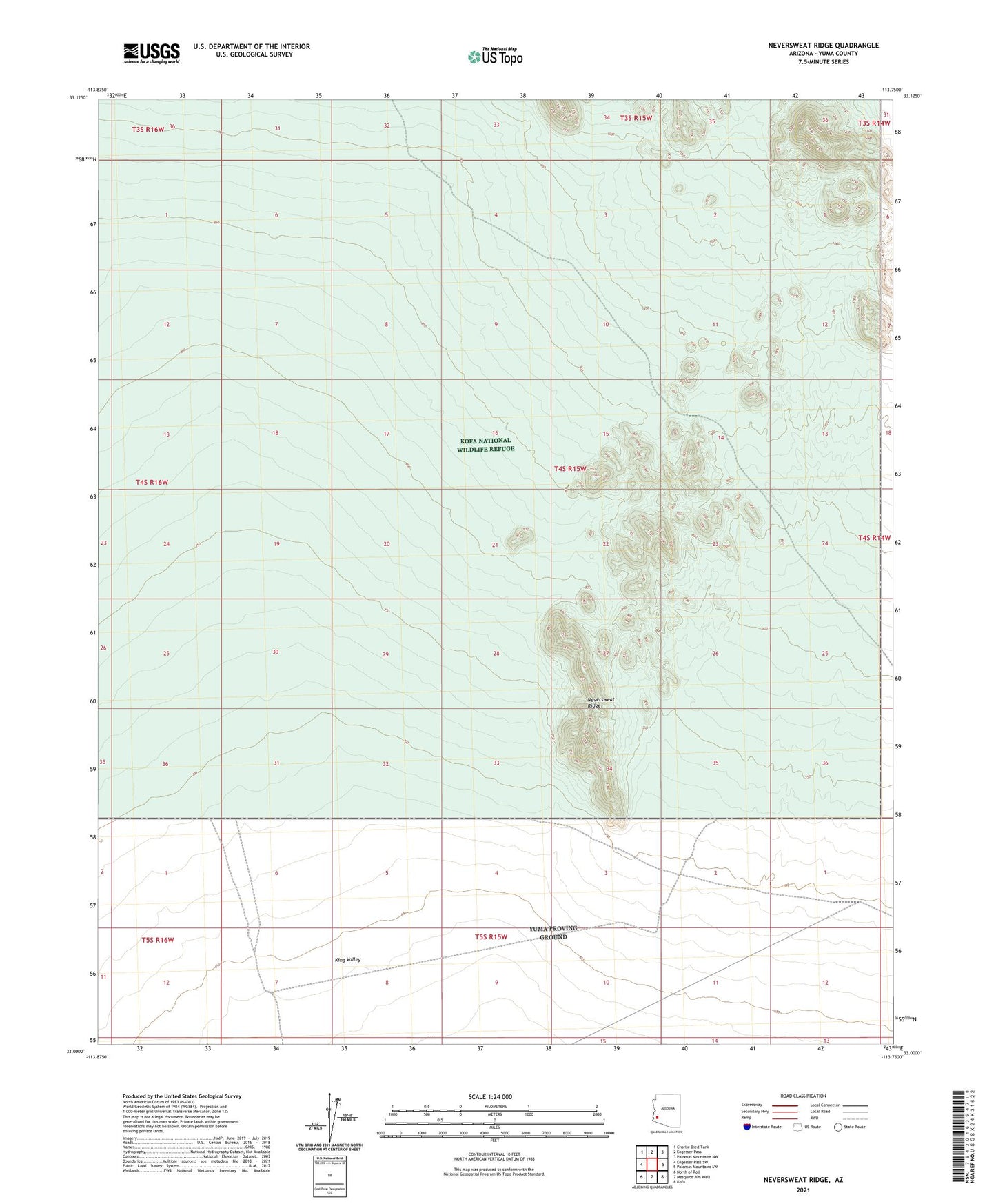 Neversweat Ridge Arizona US Topo Map Image