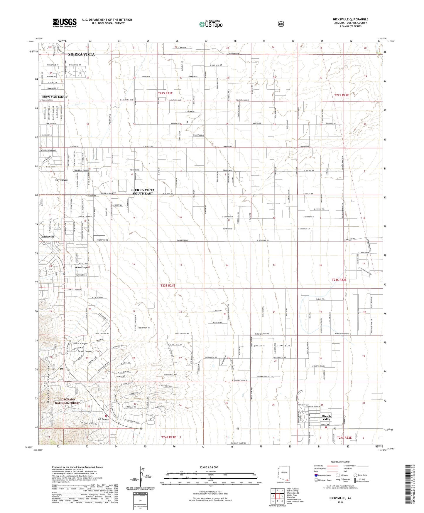 Nicksville Arizona US Topo Map Image