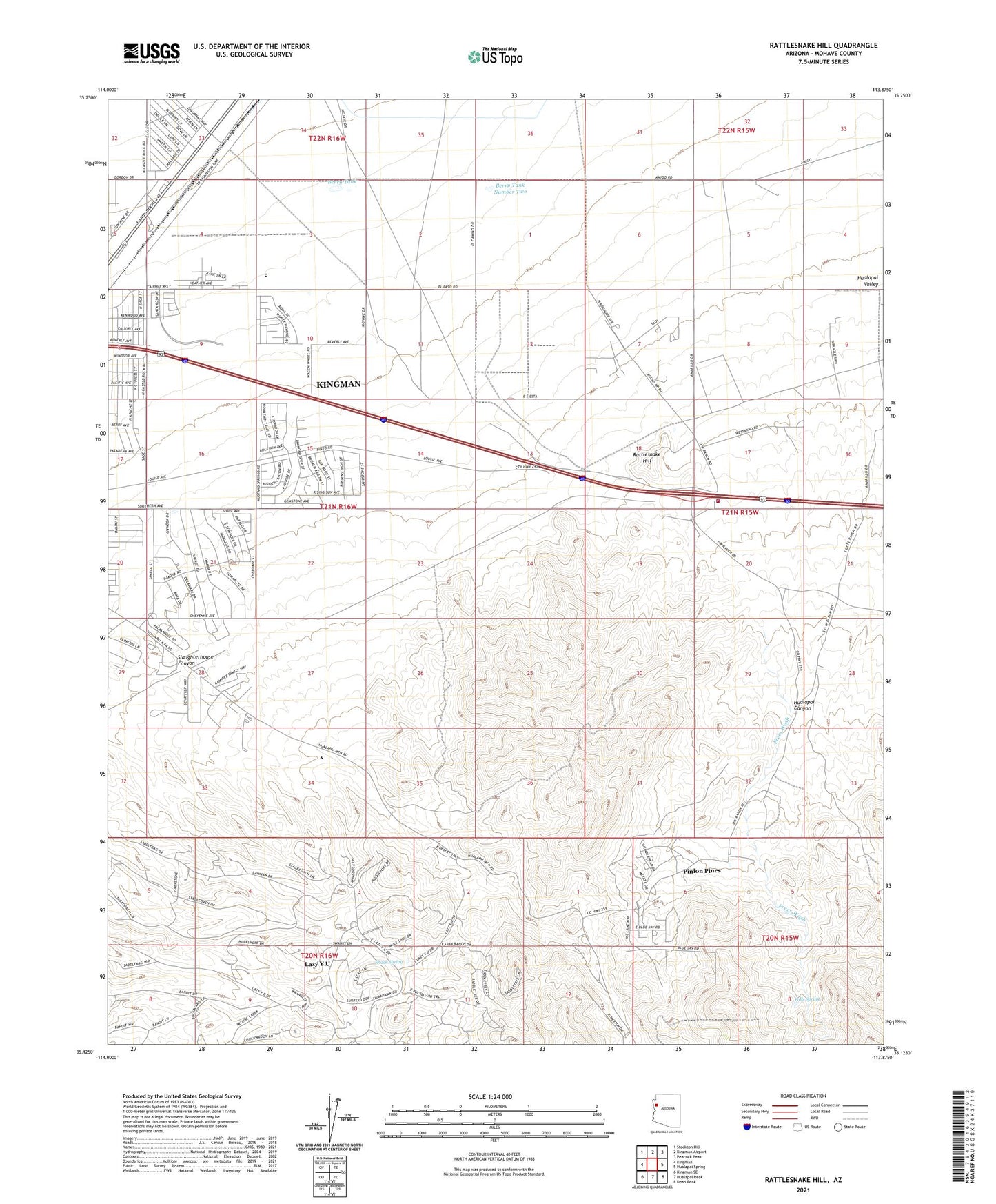 Rattlesnake Hill Arizona US Topo Map Image