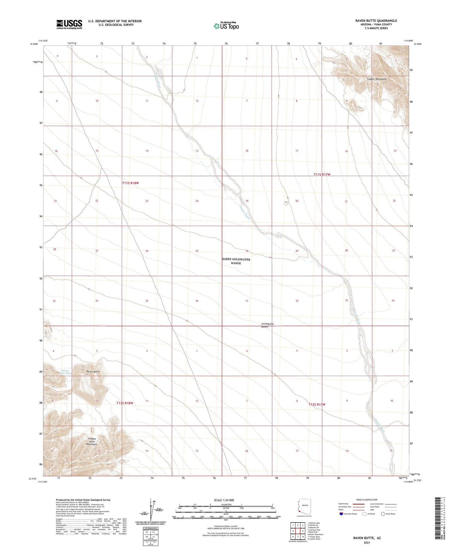 Raven Butte Arizona US Topo Map Image