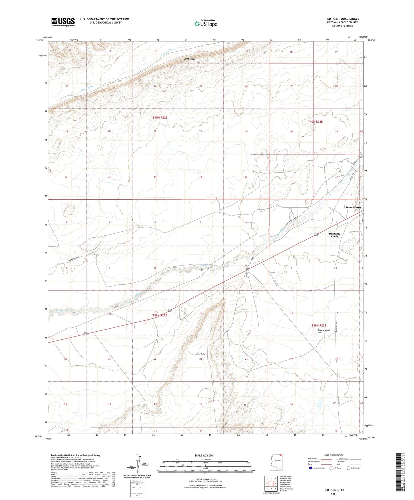 Red Point Arizona US Topo Map Image