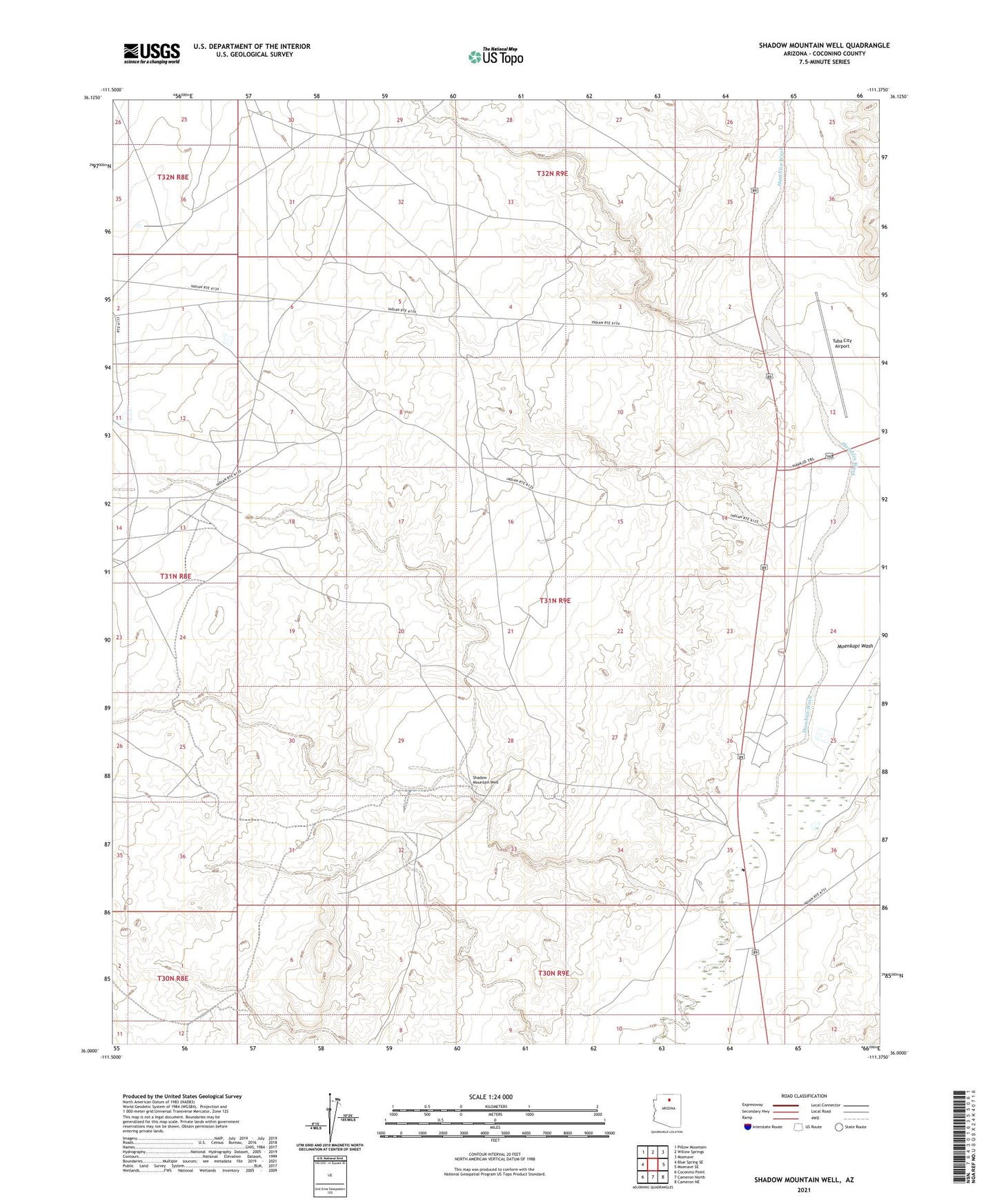 Shadow Mountain Well Arizona US Topo Map Image
