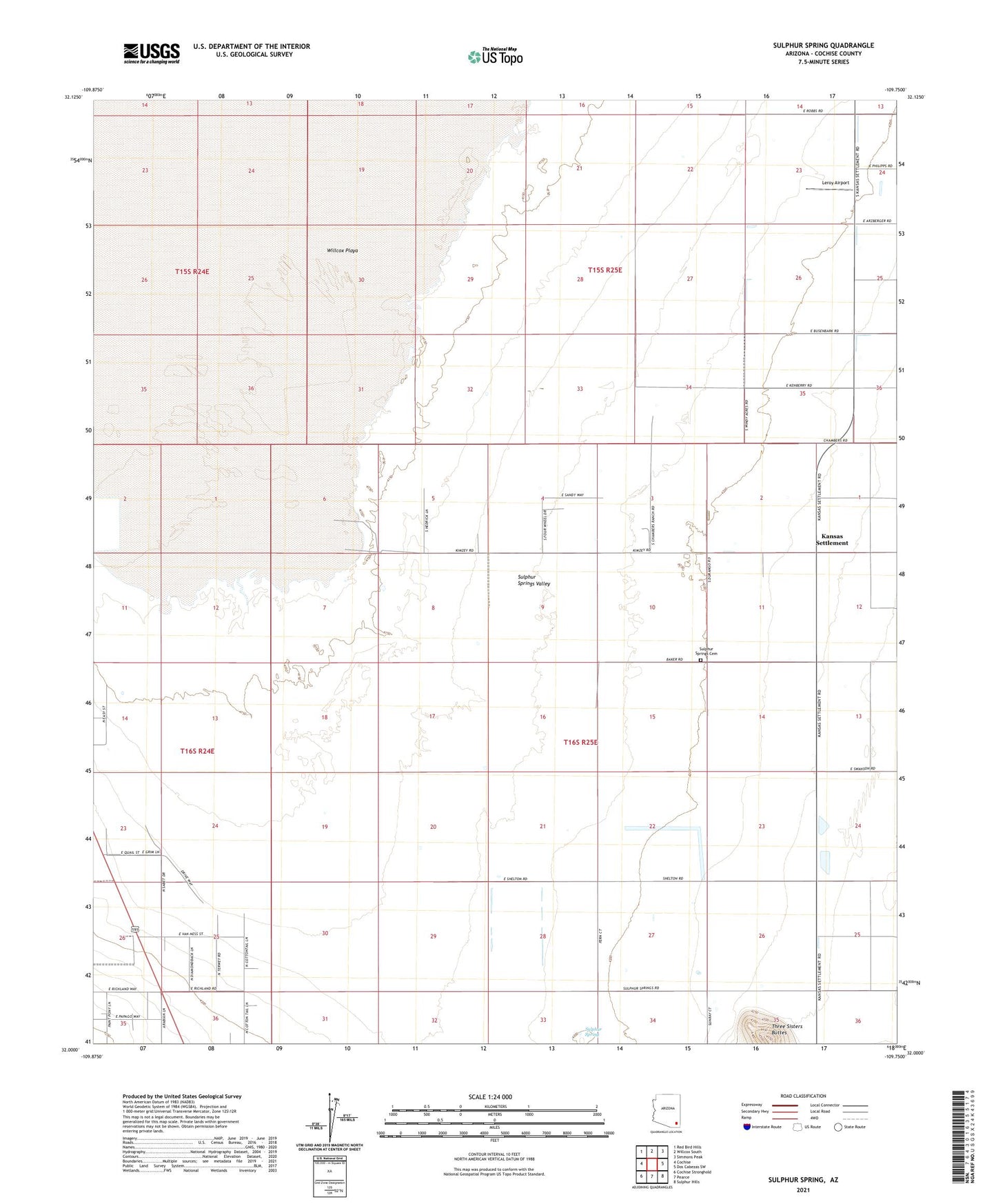 Sulphur Spring Arizona US Topo Map Image