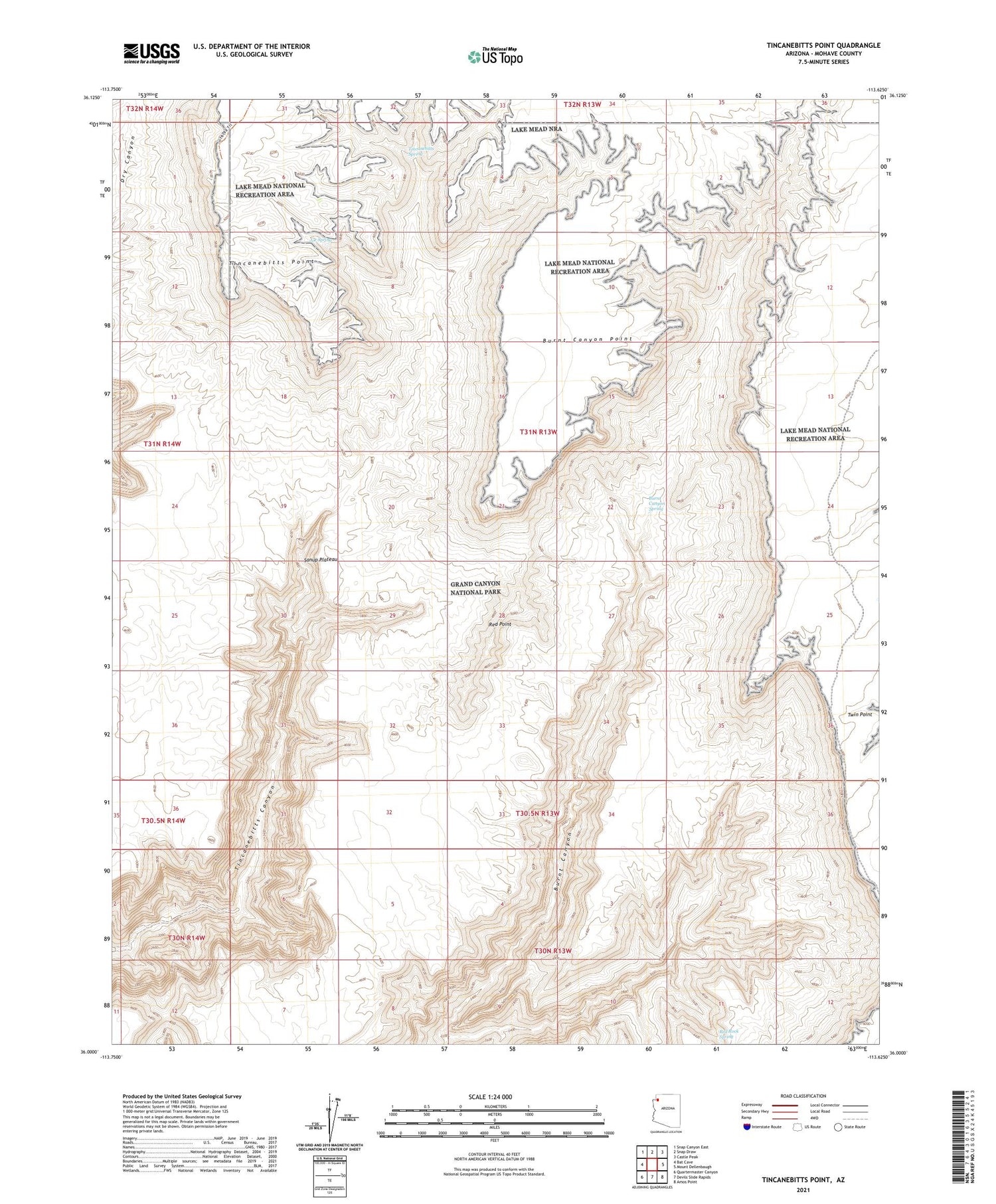 Tincanebitts Point Arizona US Topo Map Image
